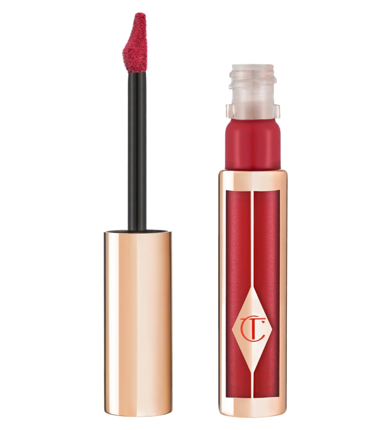 Charlotte Tilbury Hollywood Lips Liquid Lipstick - Screen Siren/Ruby Red | Long-Lasting Matte Finish - Buy Online on SooperMarket.com