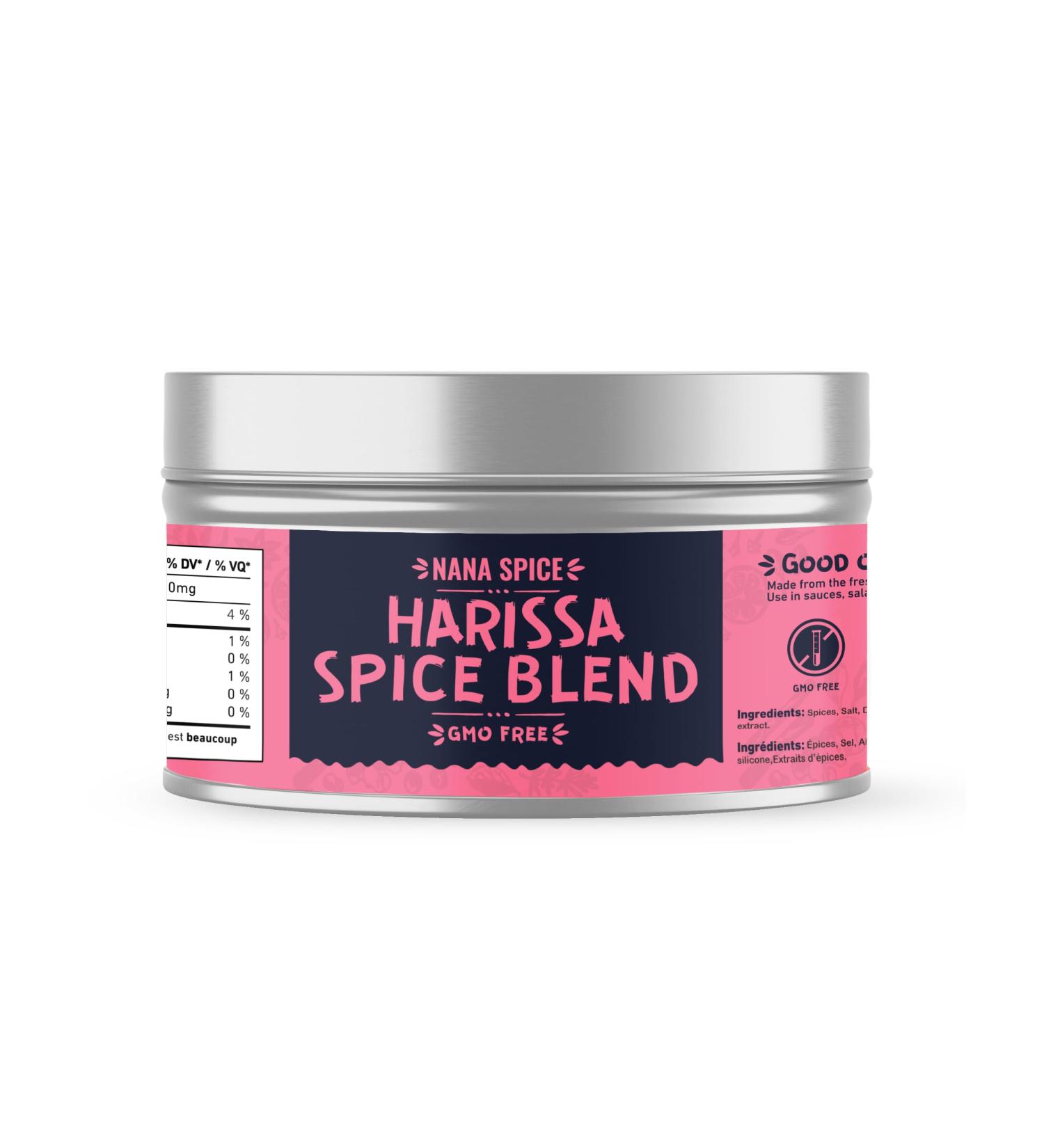 HARISSA SPICE BLEND SEASONING BY NANA SPICE | 100 G TIN | HAND GROUNDED FOR RICH AROMA AND FLAVOUR Harrisa Spice Blend