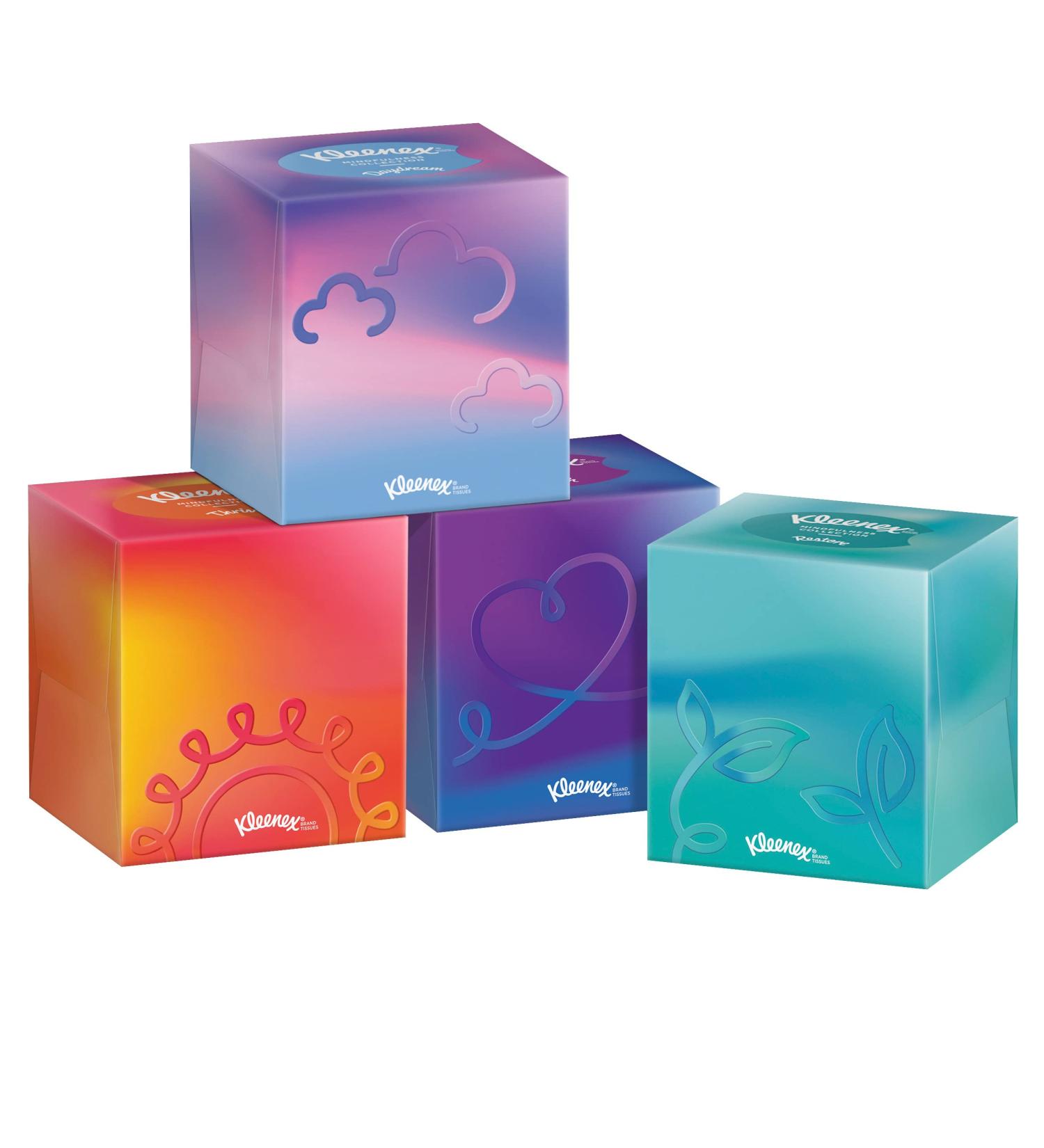 Kleenex Facial Tissue Boxes - 3-Ply Collection Cubes 12x48 Tissues for Daily Use | International Shipping Available - Buy Online on SooperMarket.com