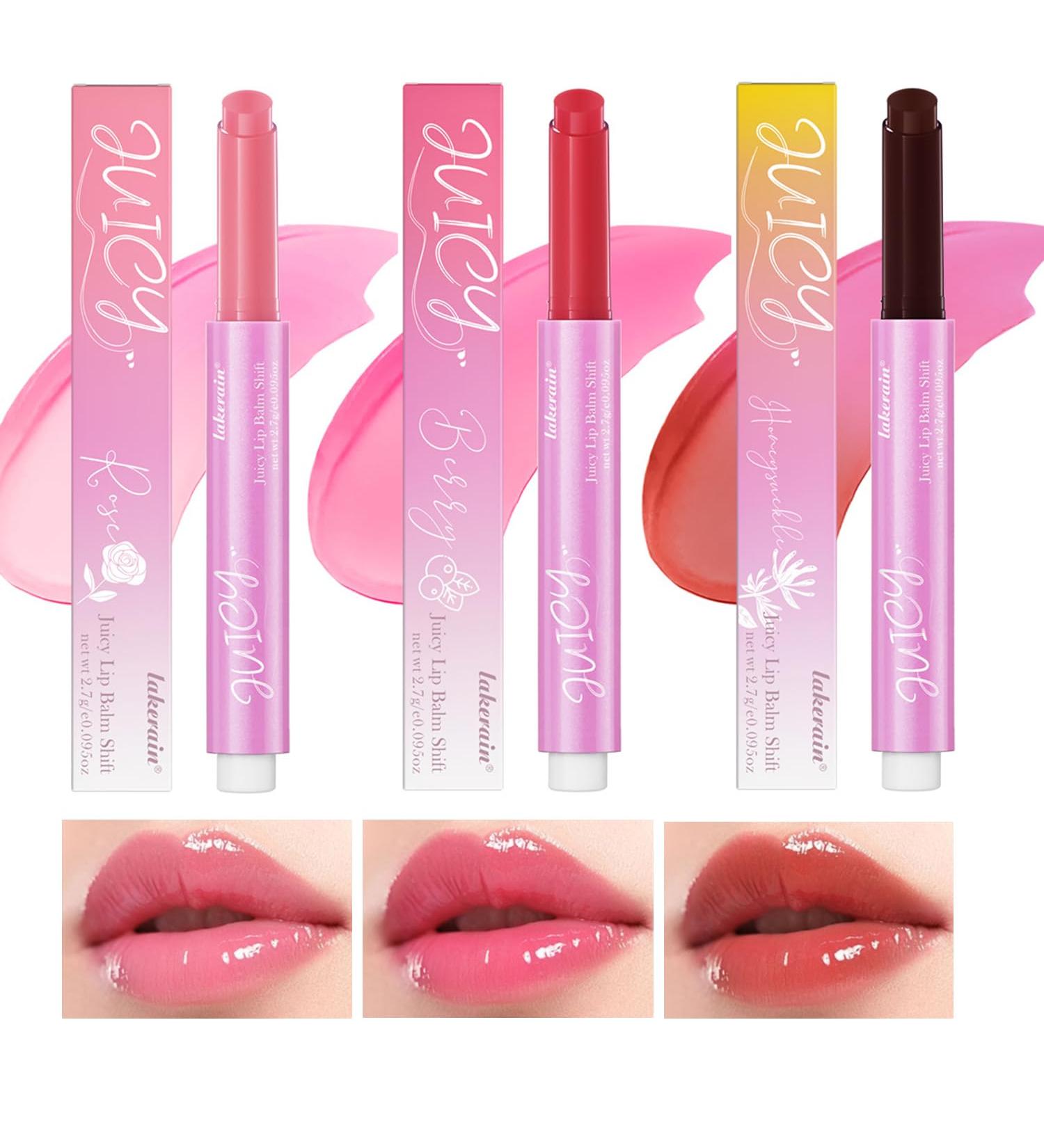 Buy 3 Pcs Magic Color Changing Juice Jelly Tinted Lip Balm - Vitamin E Glow Lip Color Lip Gloss Pen (Rose Berry Honeysuckle) - International Shipping Available - Buy Online on SooperMarket.com