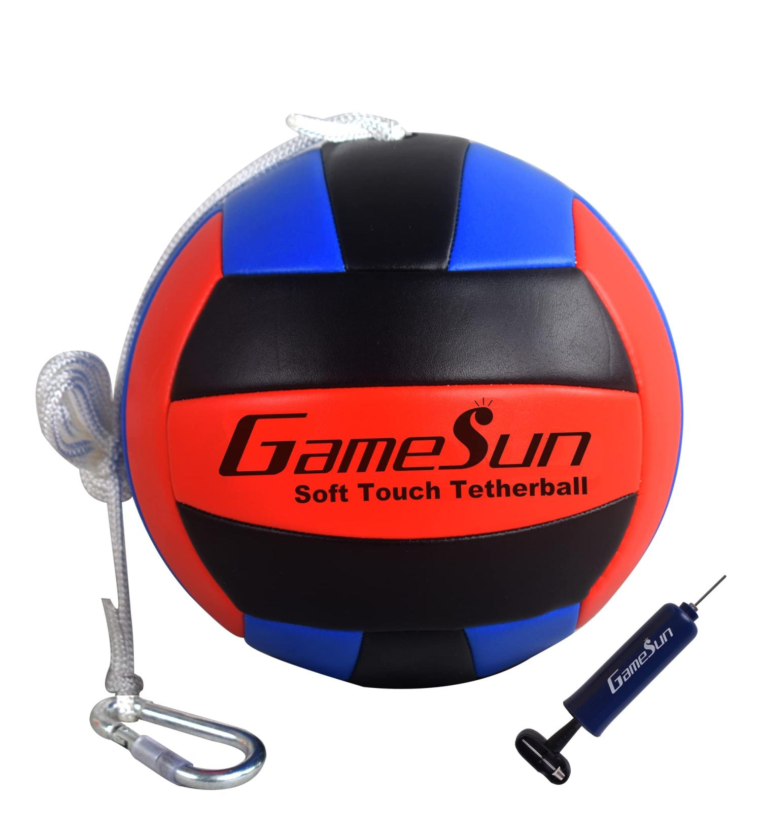 Soft Touch Portable Tetherball Game Set for Kids - Red Blue Black | GAMESUN - Buy Online on SooperMarket.com