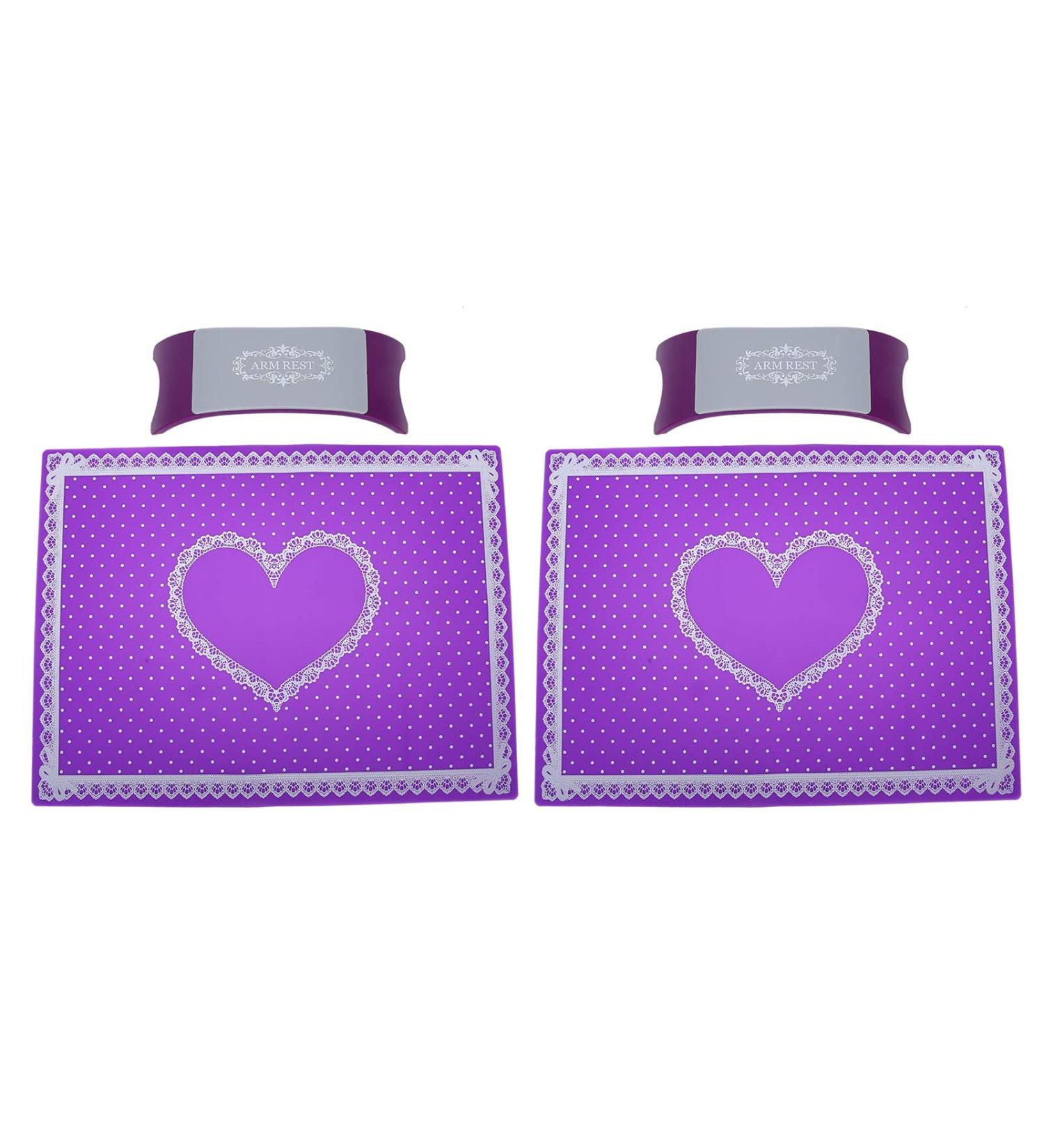 Nail Art Hand Cushion Smooth And Beautiful Beautiful And Practical Environmental Health Easy To Clean Manicure Hand Rest Strong And Sturdy for Home Salon Purple - Buy Online on SooperMarket.com