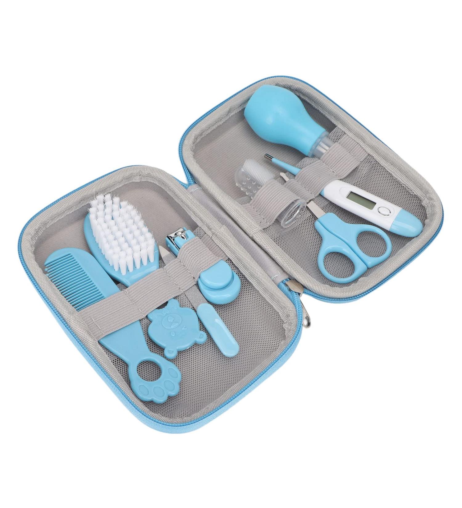 Baby Healthcare Grooming Kit - 8pcs Blue Newborn Nursery Care Set - Buy Online on SooperMarket.com
