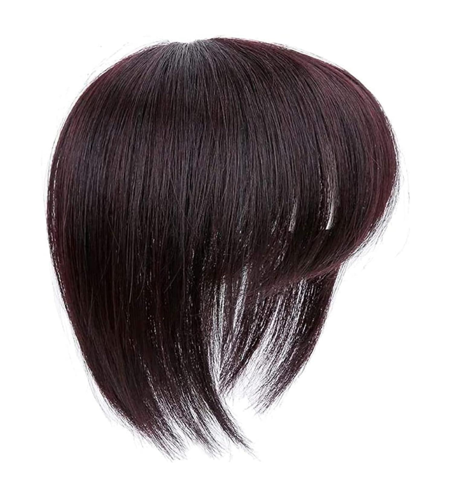 1PC Human Hair Topper Thinning Hair Topper Clip in Hairpieces Short Hair Wigs 20cm Dark Brown Hair Extensions for Women - Buy Online on SooperMarket.com