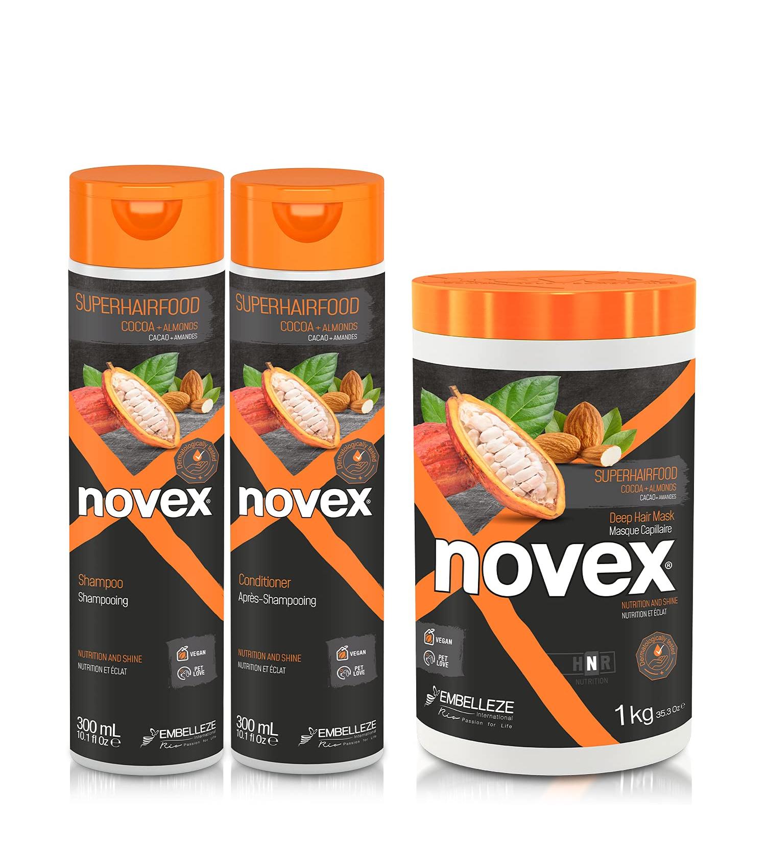 Novex Shampoo Conditioner and Hair Mask Bundle (Cacao & Almond) - Buy Online on SooperMarket.com