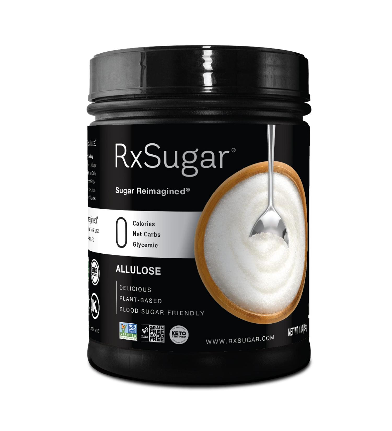 RxSugar Plant-Based Crystal Sugar 16oz | 0 Calorie, 0 Net Carbs | Keto & Diabetes-Safe, Non-GMO, Gluten-Free - Buy Online on SooperMarket.com