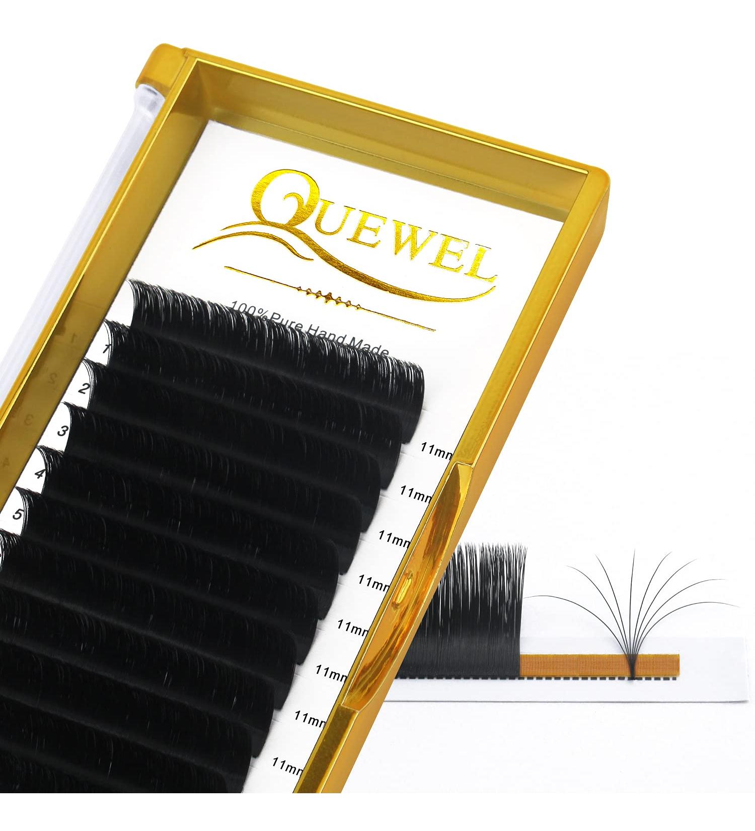 QUEWEL Easy Fan Lashes 0.07D Curl 11mm - Self Fanning Russian Volume Lash Extensions - Buy Online on SooperMarket.com