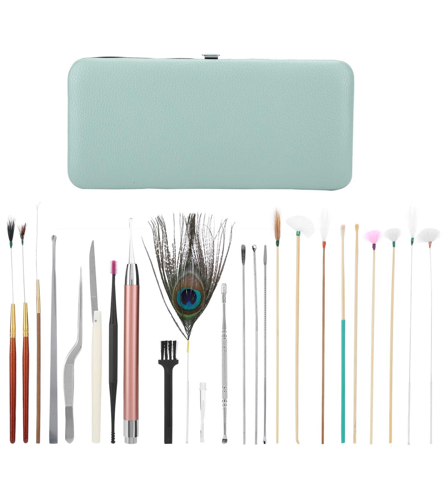 Green Spiral Ear Wax Removal Tool Set | Double Ended Ear Pick & Scoop Spoon | Ear Care Supplies - Buy Online on SooperMarket.com