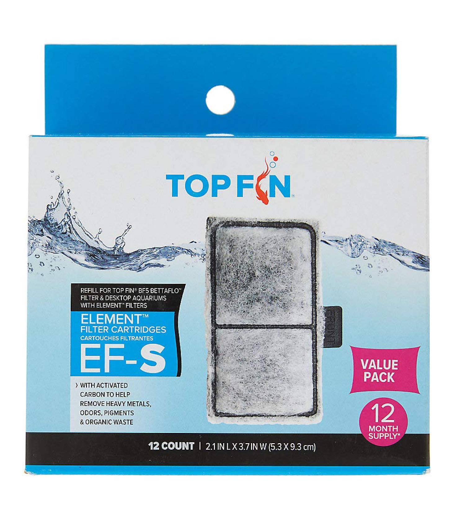 Top Fin EF-S Element Aquarium Filter Cartridges 12-Pack | Best Quality Filters - Buy Online on SooperMarket.com