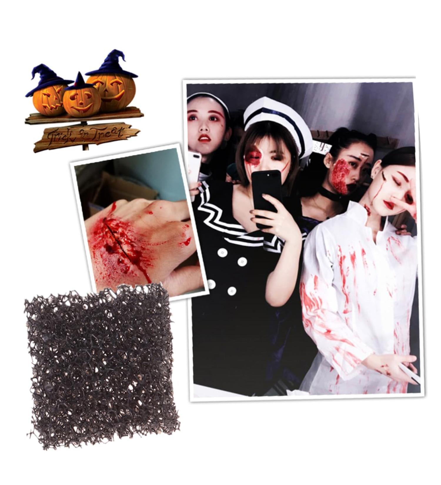 WOFASHPURET 1pc Scar Sponge Stipple Sponge Halloween Sponge Brush for Painting Halloween Party Props Wounds Sponge for Halloween Stipple Sponge Bulk Sponges Mud Skin Sponge Body Makeup Tools Size 3 Black - Buy Online on SooperMarket.com