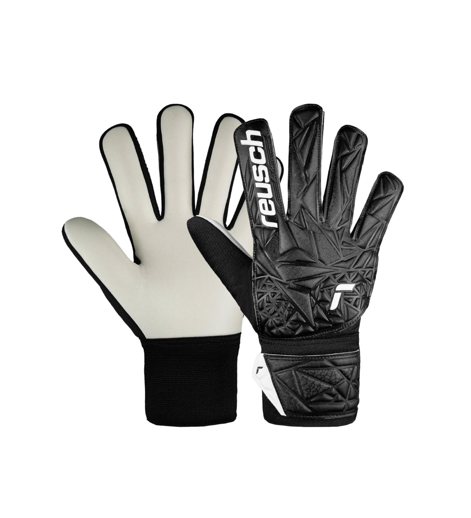 Reusch Unisex Youth Attrakt Starter Solid Junior Goalkeeper Gloves - Size 8 Black | International Shipping Available - Buy Online on SooperMarket.com