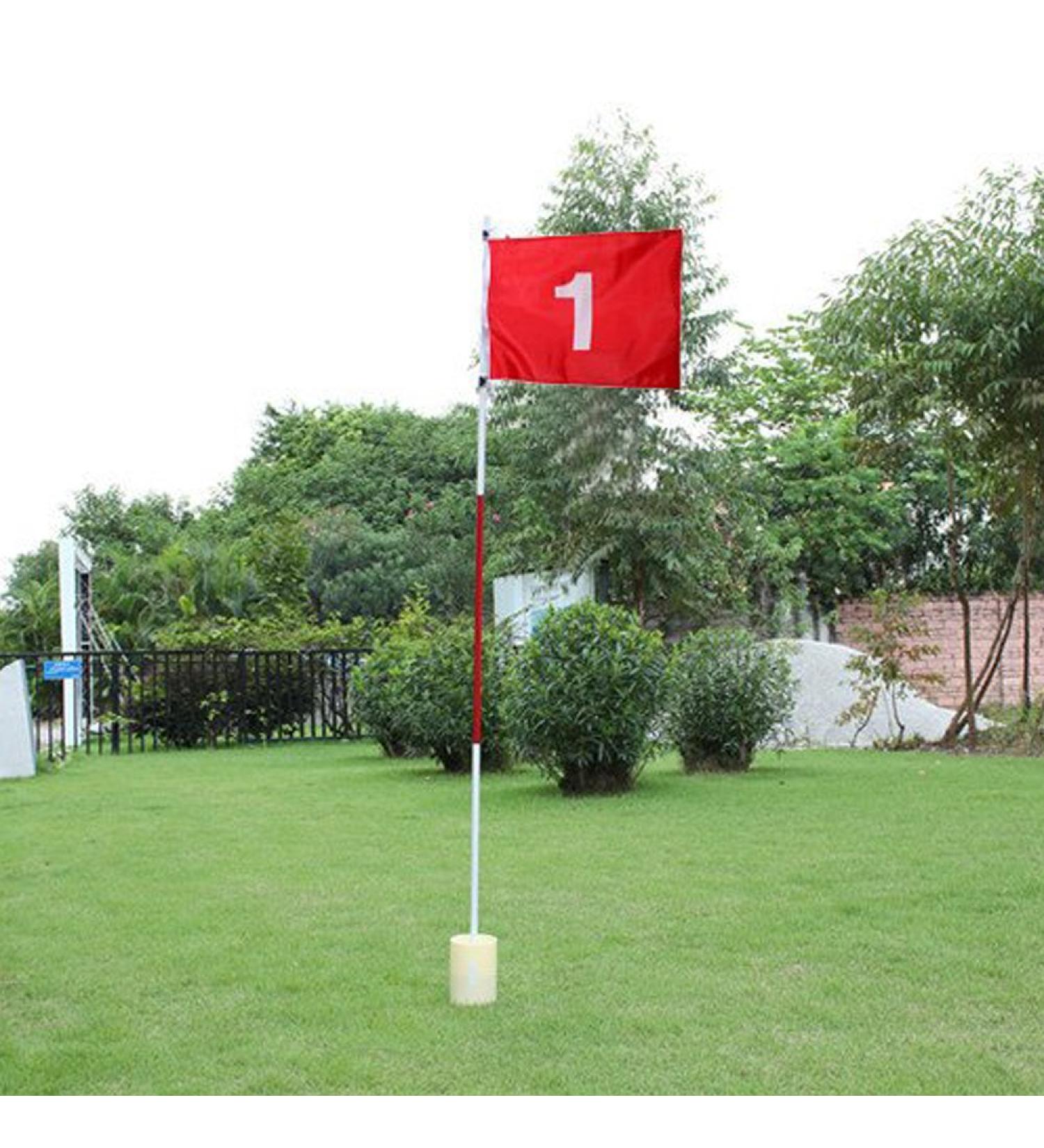 Boshen Golf Flagstick Practice Set for Backyard Putting Green - 1 Set/2 Set Hole Cup Flags - Buy Online on SooperMarket.com
