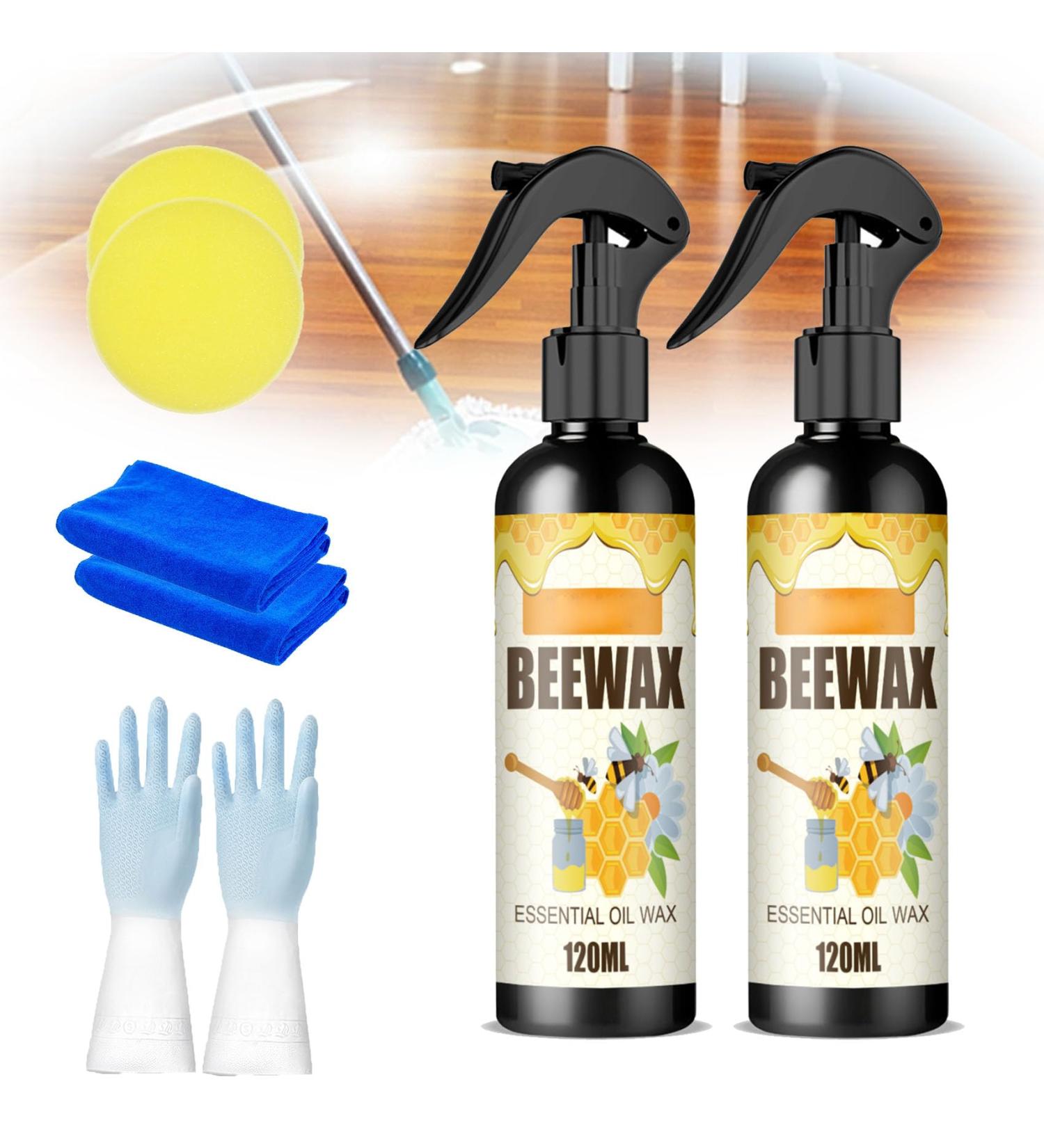 LONGLUAN Natural Micro-Molecularized Beeswax Spray Molecularized Beeswax Spray Bees Wax Furniture Polish and Cleaner Antique Furniture Cleaner Crack and Scratch Renovation Care Wax (2pcs) - Buy Online on SooperMarket.com