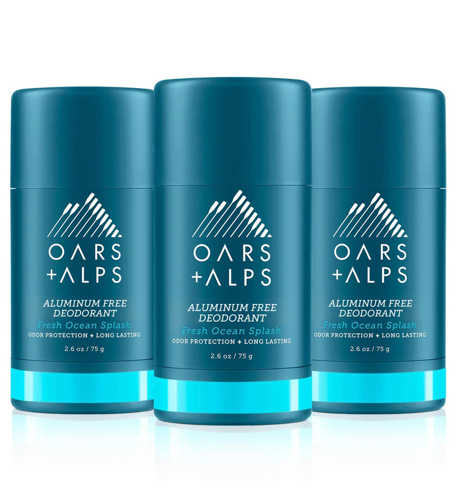 Oars + Alps Aluminum Free Deodorant for Men and Women Dermatologist Tested and Made with Clean Ingredients Fresh Ocean Splash 3 Pack 2.6 Oz Each 3ct - Fresh Ocean Splash 2.6 Ounce (Pack of 3) - Buy Online on SooperMarket.com