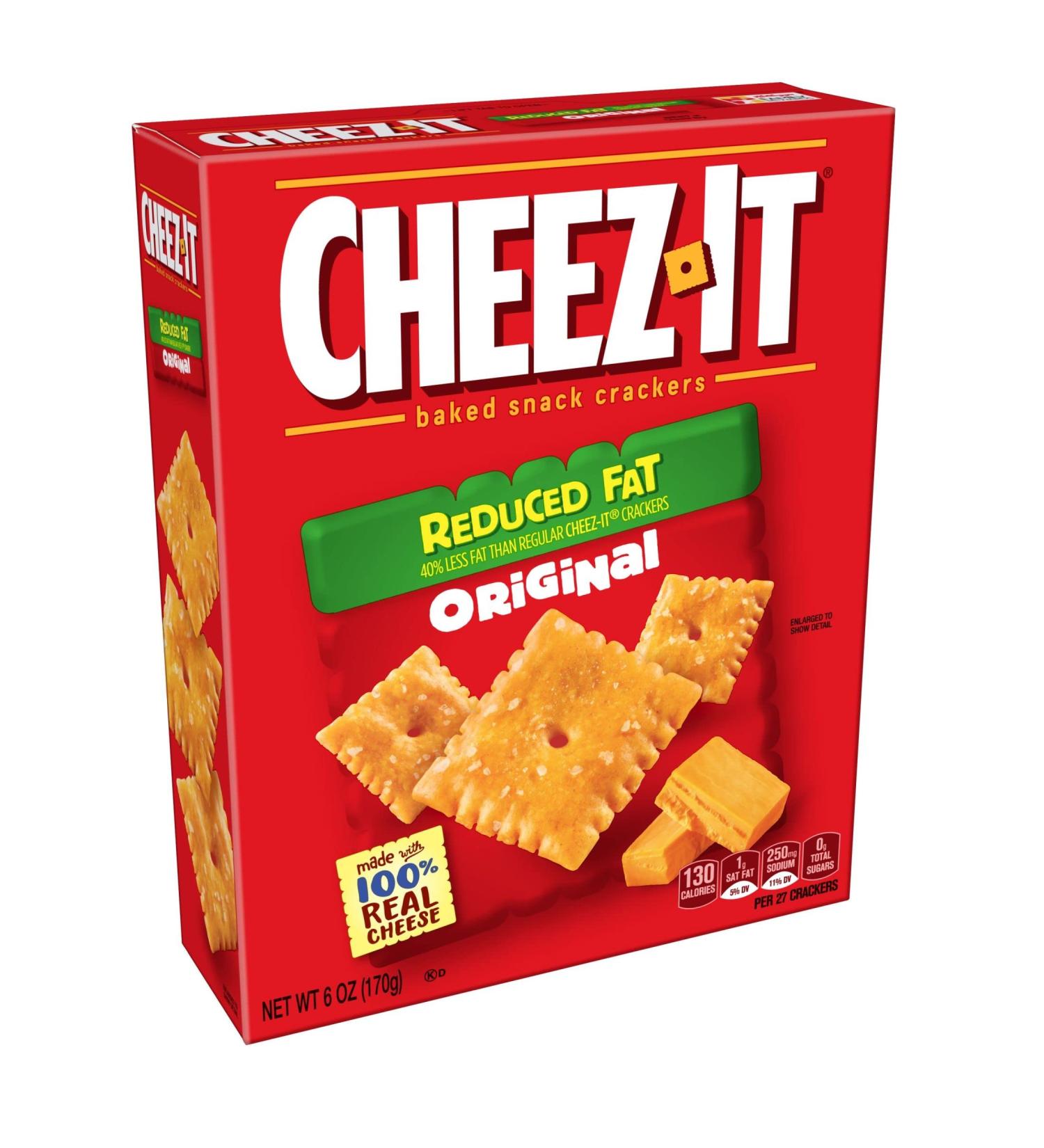 Cheez-It Reduced Fat Original Baked Snack Crackers - 4.5lb Case (12 Boxes) - Perfect for Office and Kids Snacks - Buy Online on SooperMarket.com