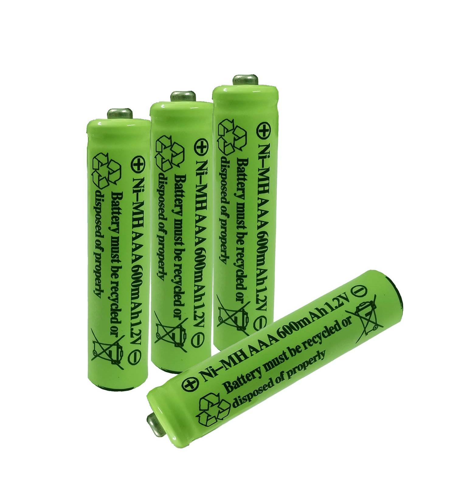 AAA Nimh 600mAh Rechargeable Batteries for Solar Lights - 4 Pack | Ideal for Garden Lamps | International Shipping - Buy Online on SooperMarket.com