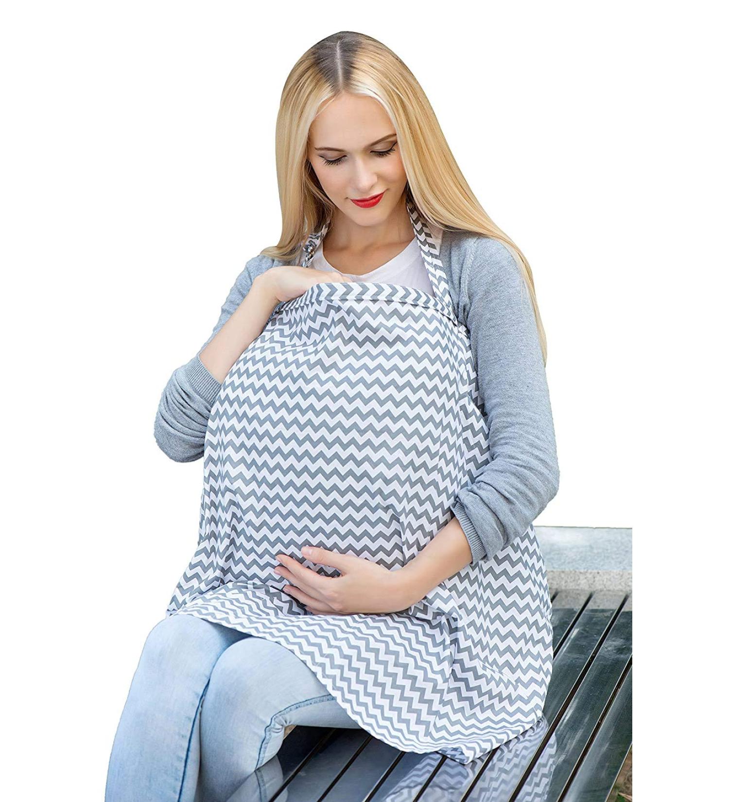 Soft & Breathable Nursing Cover | Still Towel for On-the-Go Breastfeeding | Privacy Guard 100x70cm - Buy Online on SooperMarket.com