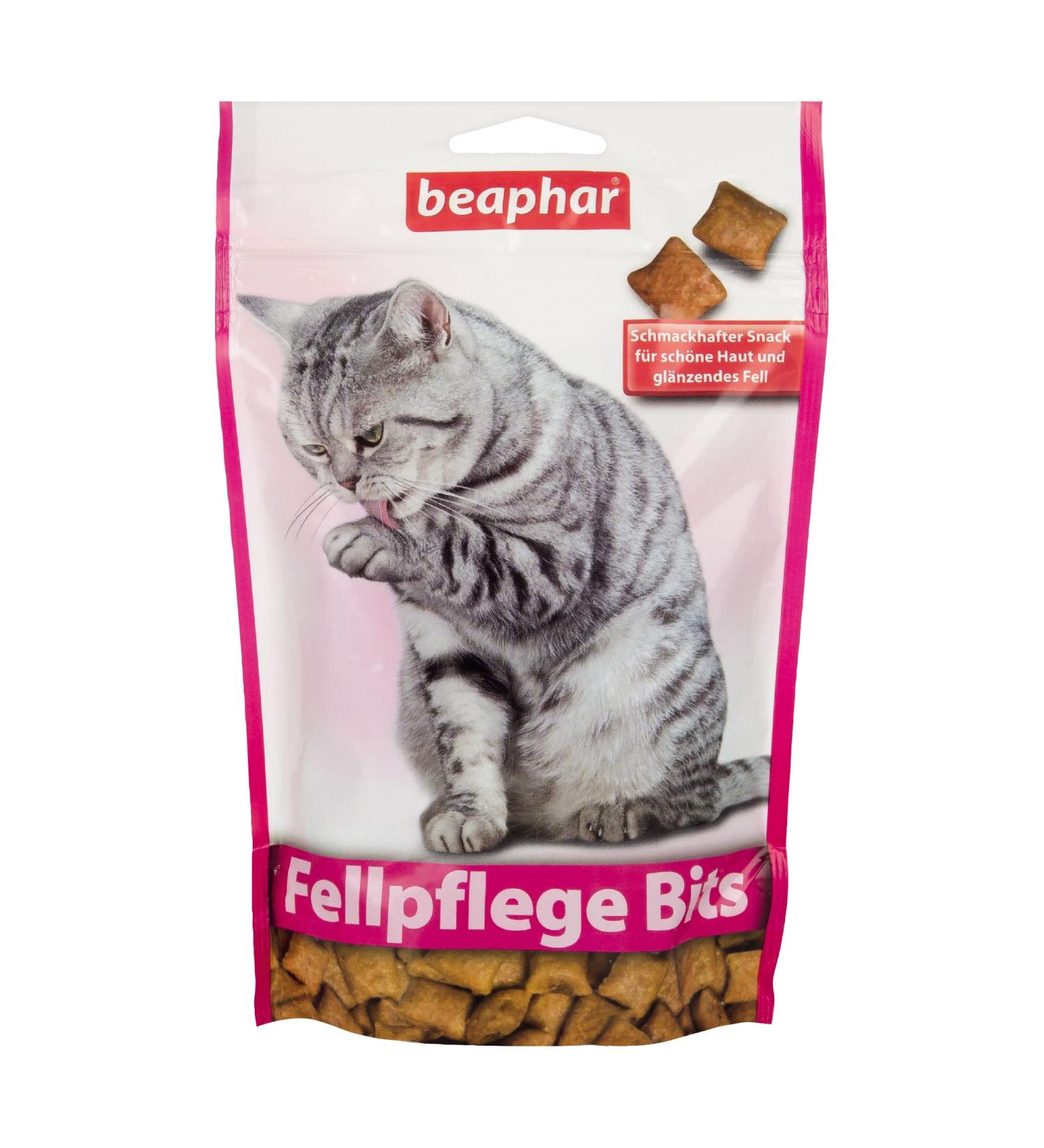 Beaphar Grooming Bits for Cats - Promote Coat Shine - 150g Cat Snacks - International Shipping Available - Buy Online on SooperMarket.com