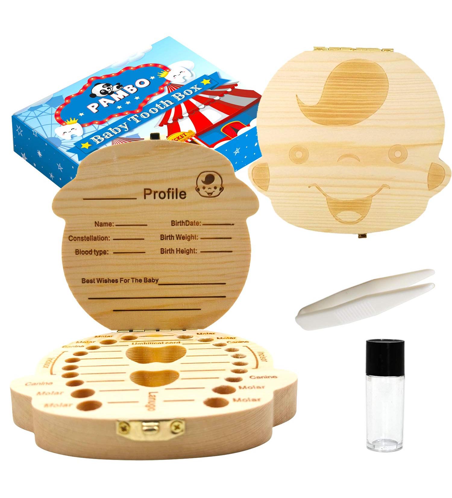 Baby Tooth Fairy Box Keepsake for Boys | Tooth Holder 3 Piece Set | Perfect Baby Shower & Birthday Gift - Buy Online on SooperMarket.com