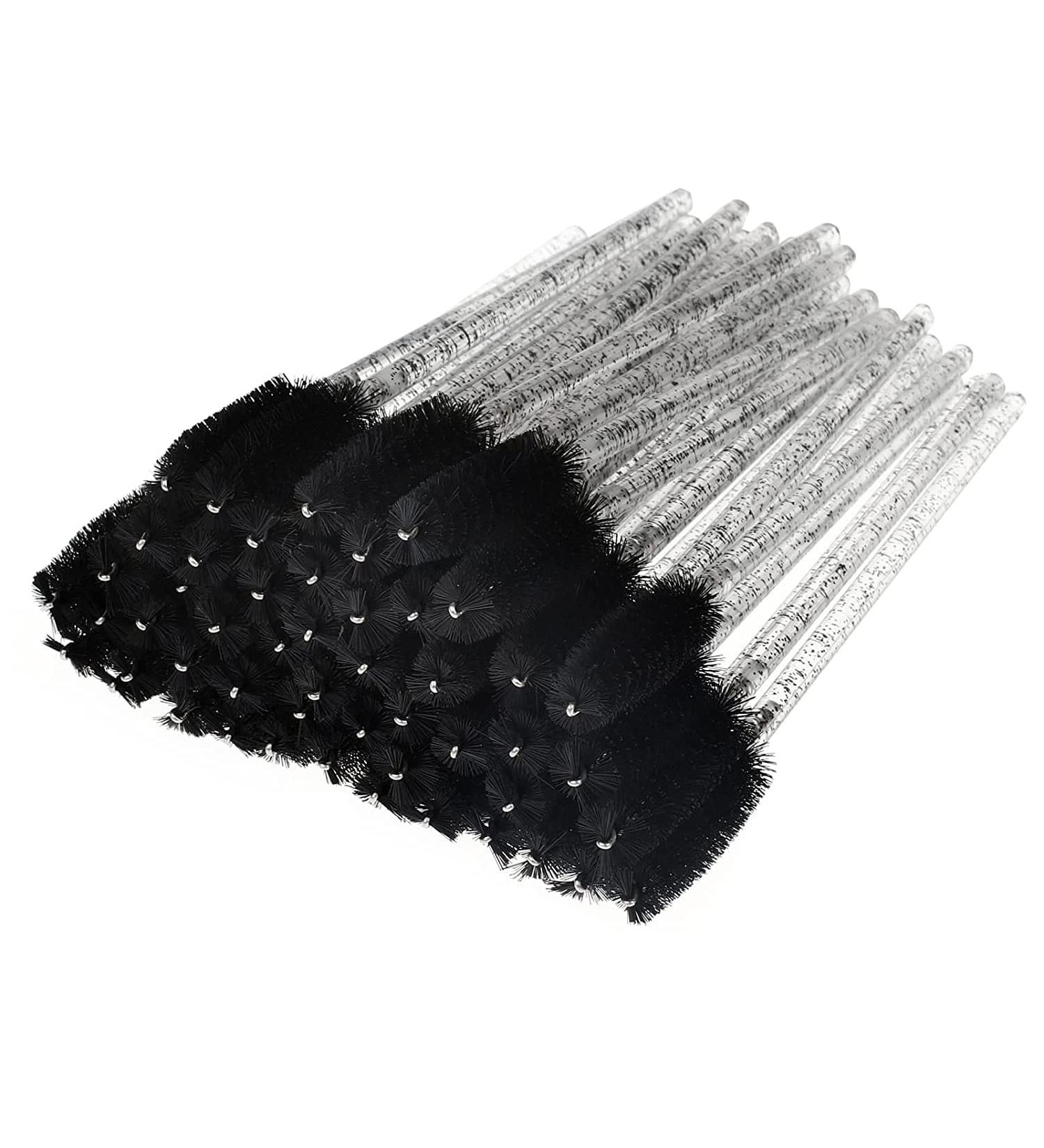 Rofitbest Disposable Crystal Eye Brush - 50pcs Black Mascara & Eyelash Applicator Sticks for Perfect Eye Makeup - Buy Online on SooperMarket.com