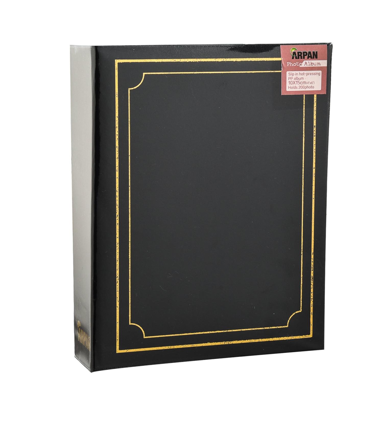 Arpan 6x4 Photo Album with 200 Pockets - Black - 18.3 x 4.5 x 22.9 cm - Buy Online on SooperMarket.com