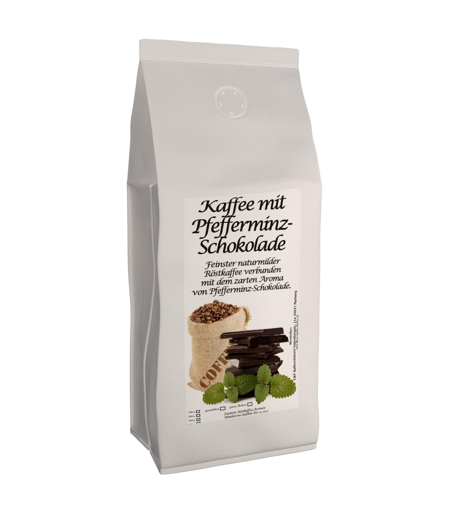 C&T Aroma Haffee Eyomatized Coffee - Peppermint Chocolate 1000g | Premium Flavored Coffee | Private Roasting | Buy Online Internationally - Buy Online on SooperMarket.com