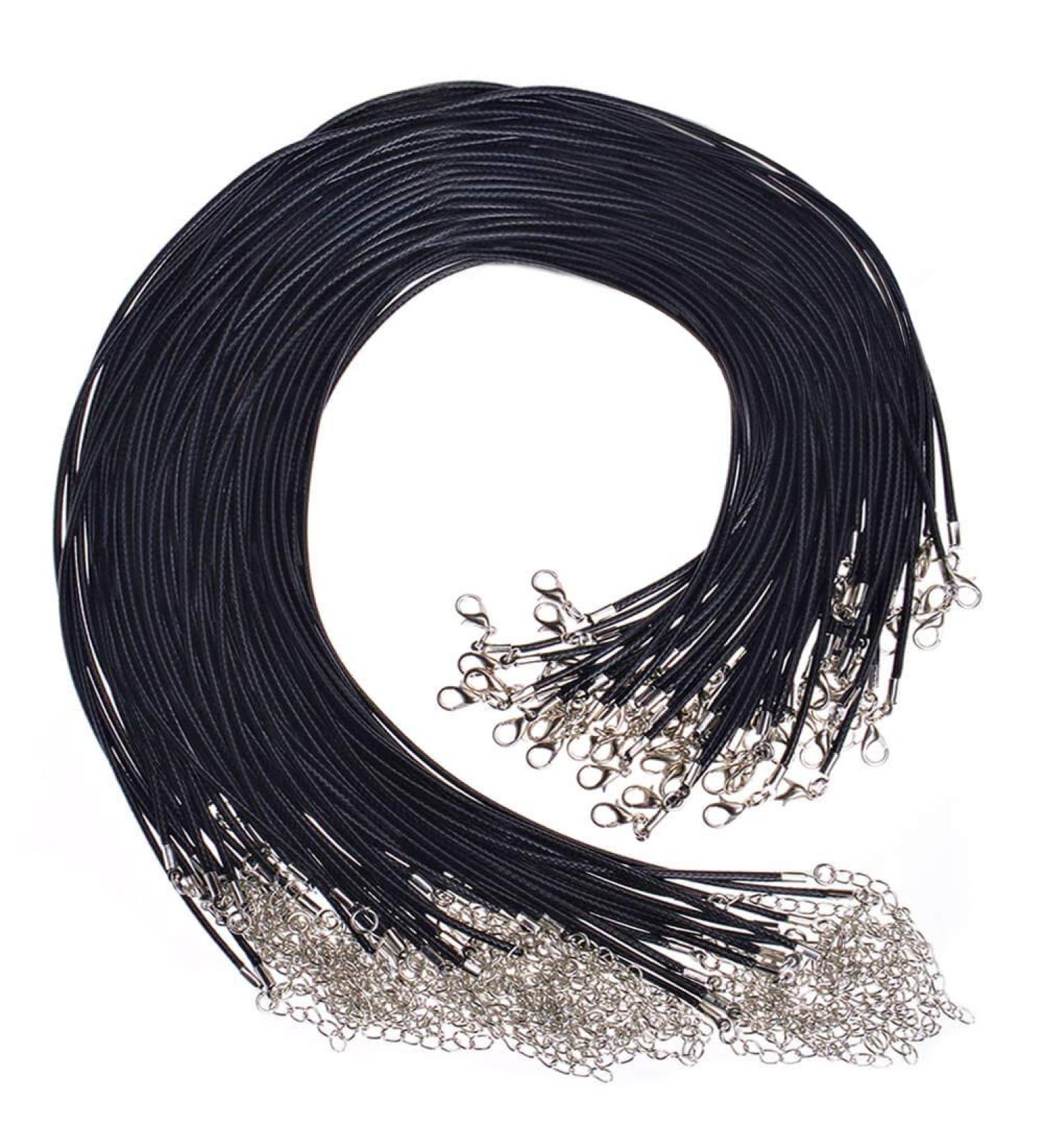 Paxcoo 50Pcs 18 Black Waxed Necklace Cord - 18 Inches - Jewelry Making Supplies - Buy Online on SooperMarket.com