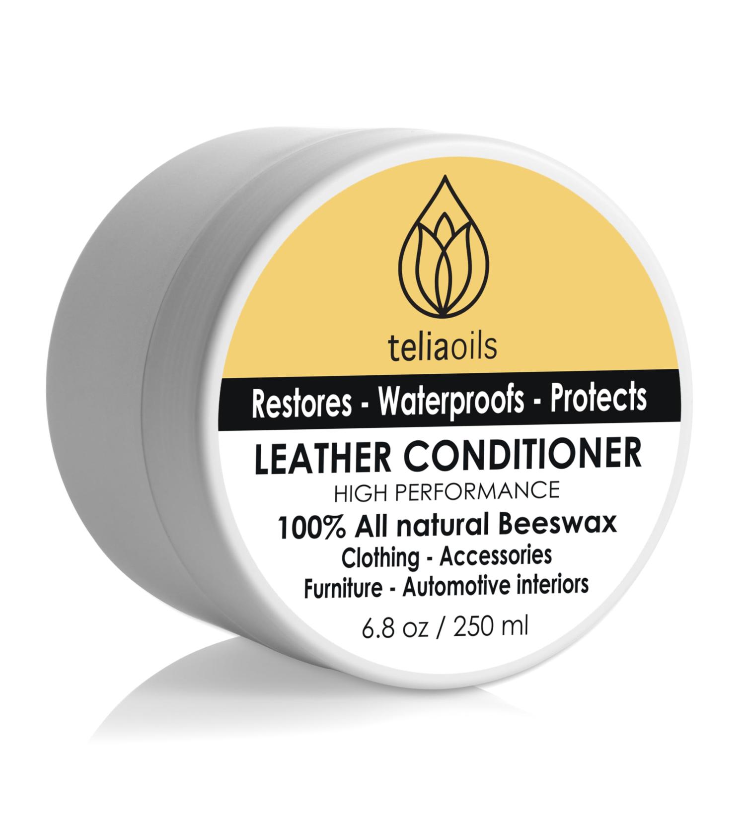 Teliaoils Leather Conditioner - Natural Waterproof Leather Repair Balm for Furniture Shoes & Upholstery (250 ml - Buy Online on SooperMarket.com