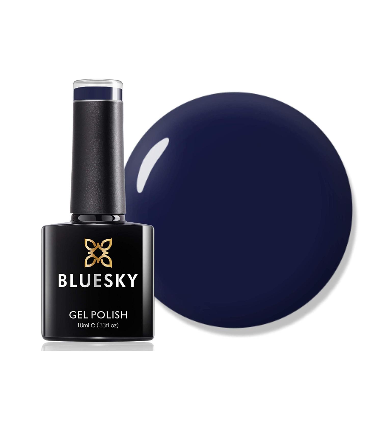 BLUESKY Gel Nail Polish AW2021 Dark Navy Blue 10ml - UV/LED Lamp Cure | Harbin Beauty Collection - Buy Online on SooperMarket.com