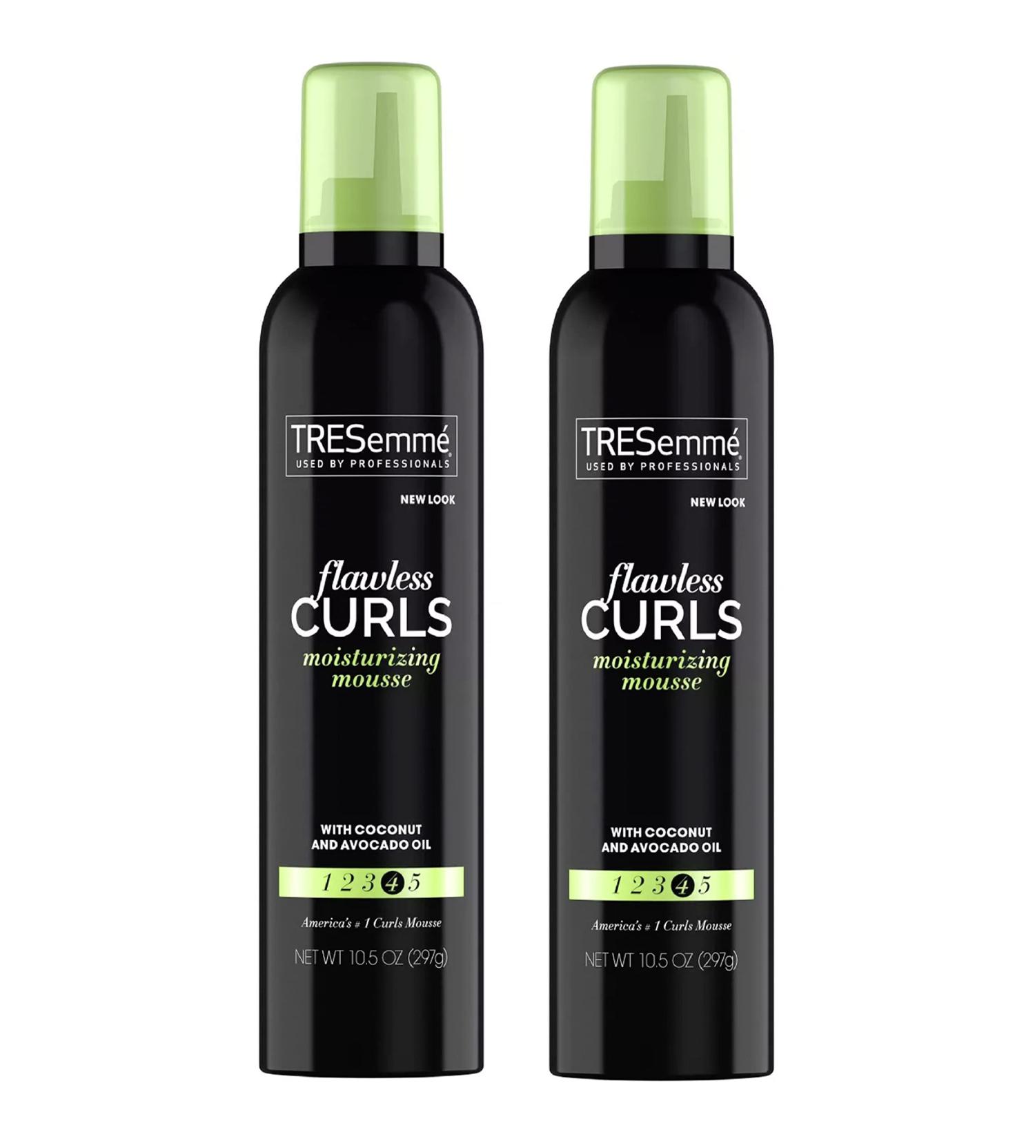 TRESemm Flawless Curls Mousse with Coconut and Avocado Oil - 2pk 10.5oz - Paraben & Alcohol-Free - Extra Hold for Soft, Bouncy Curls - Buy Online on SooperMarket.com