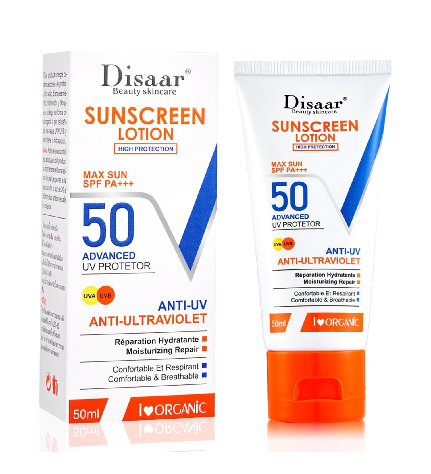 Face Sunscreen SPF 50 Daily Moisturizing Sunscreen Sunscreen For Sensitive Skin and Acne Prone Skin