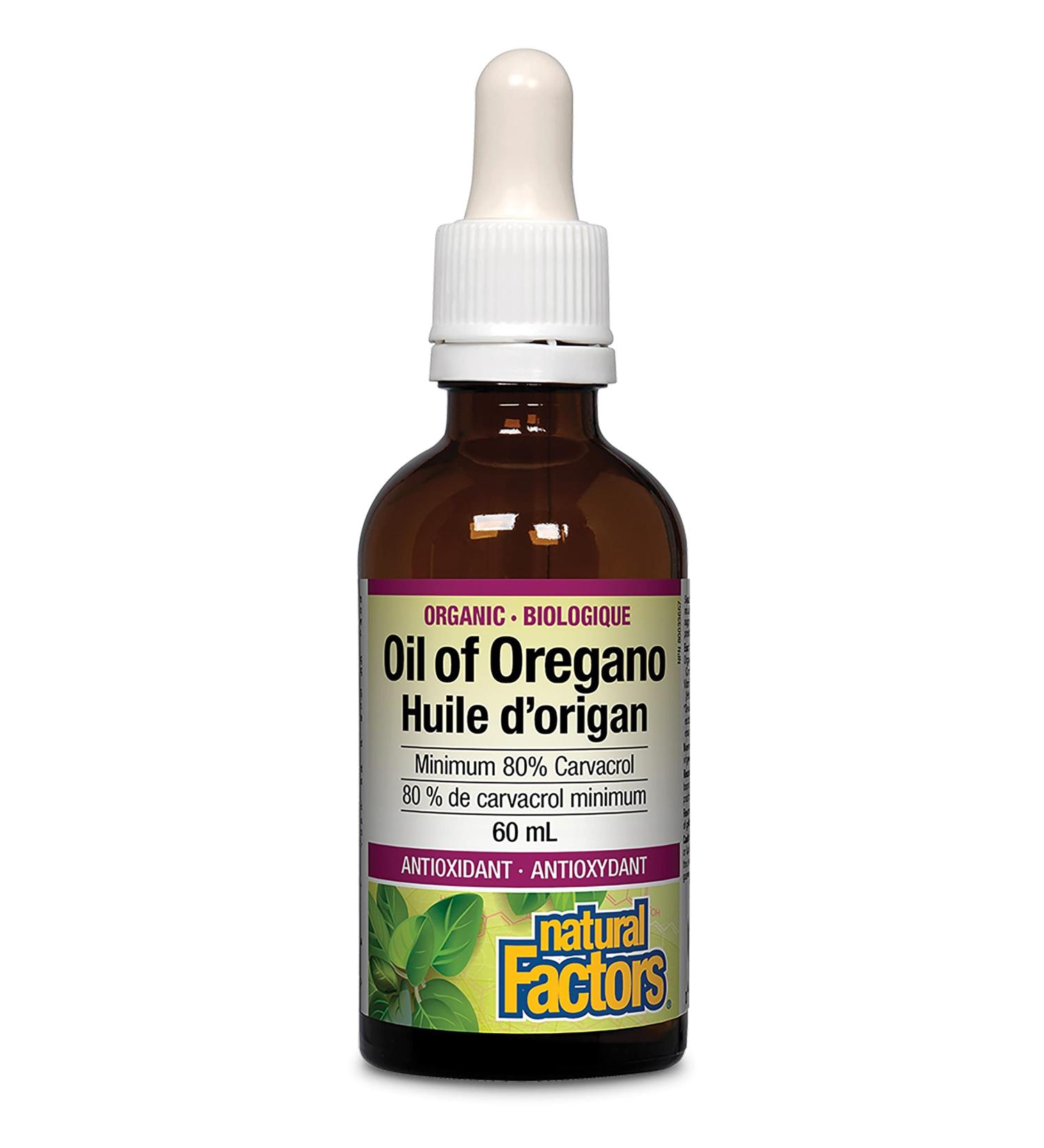 Natural Factors Organic Oil of Oregano 60 ml (60 ML) - Buy Online on SooperMarket.com