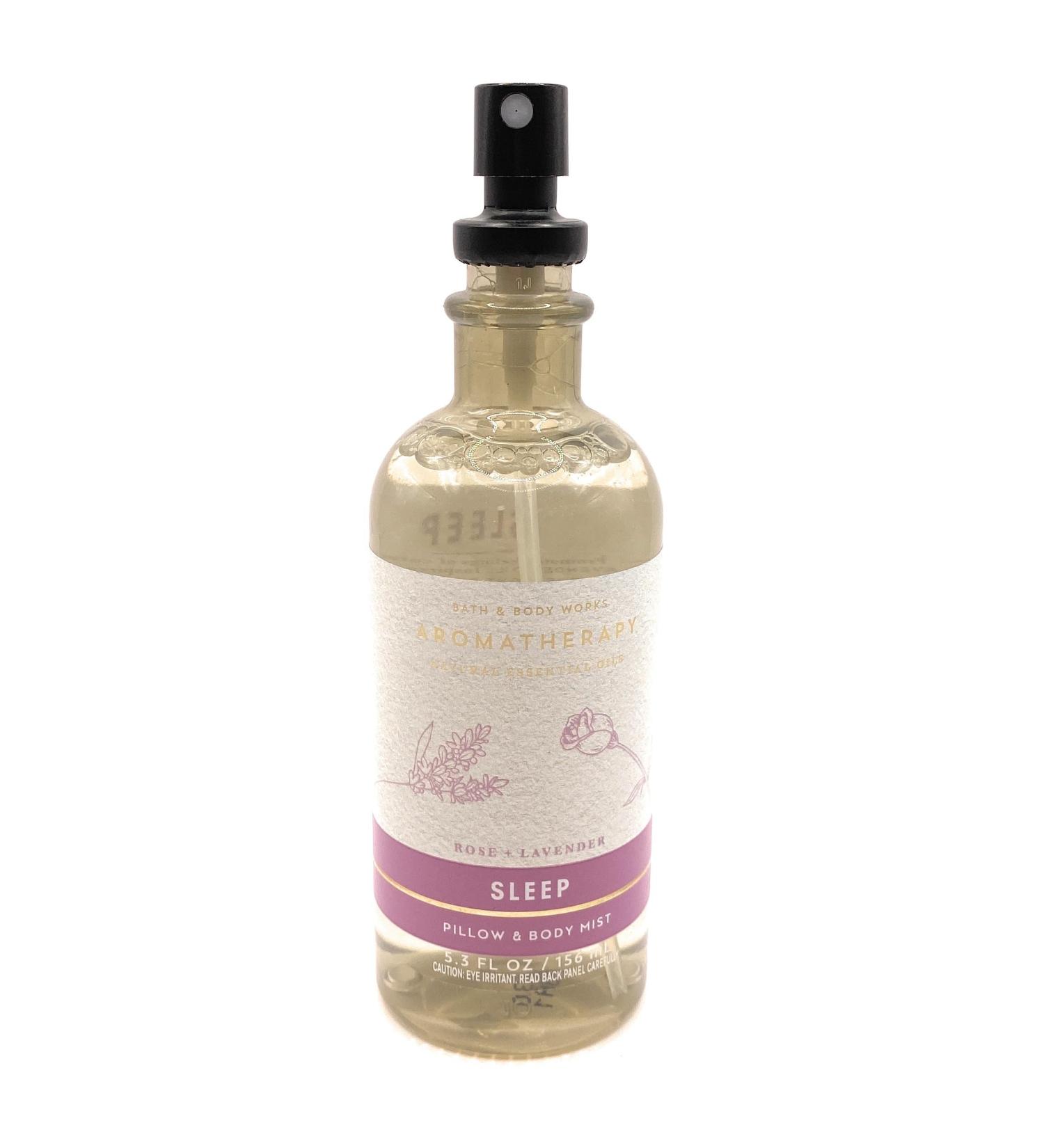 Bath & Body Works Aromatherapy Rose Lavender Sleep Pillow & Body Mist with Natural Essential Oils 5.3 Ounce