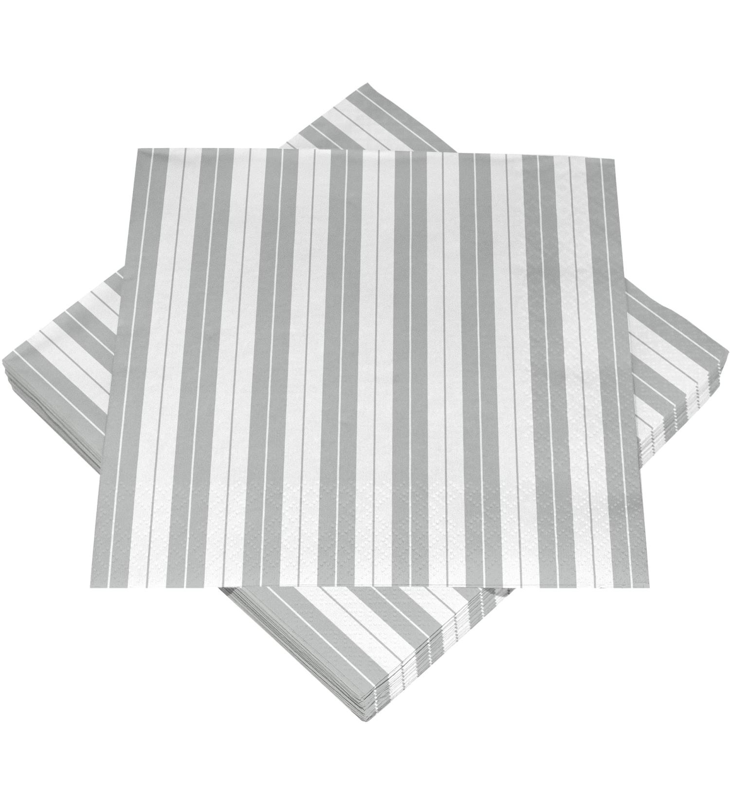 HEKU 100 napkins 3-layer 33x33cm I absorbent and practically packaged I ideal for weddings anniversaries and special occasions stripes 33x33cm stripes