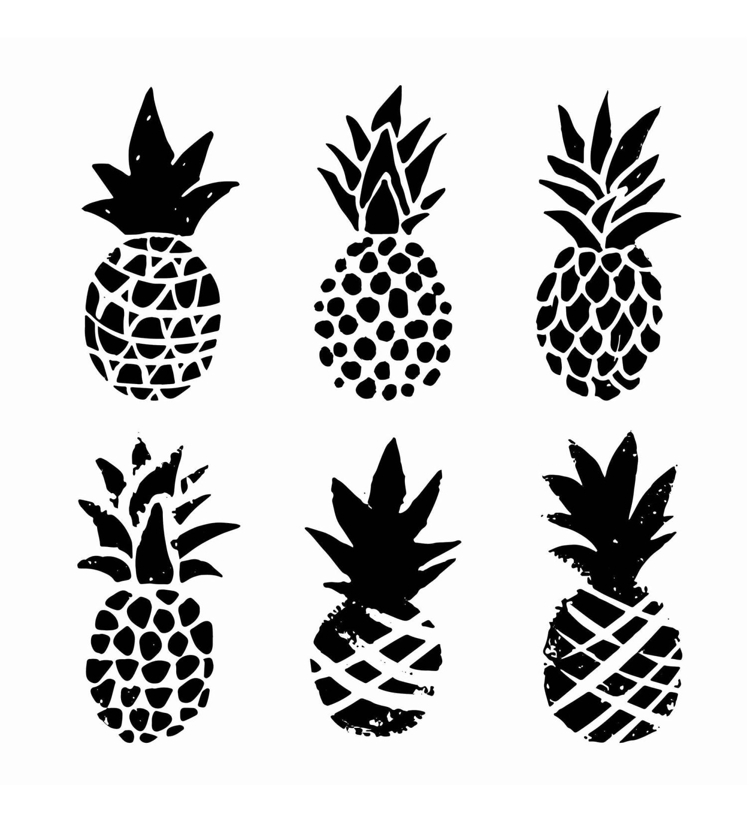 Dopetattoo 6 Sheets Temporary Pineapple Black Sketch Hawaiian Stamp Tattoos for Men and Women - Perfect for Neck, Arm, and Chest - Buy Online on SooperMarket.com