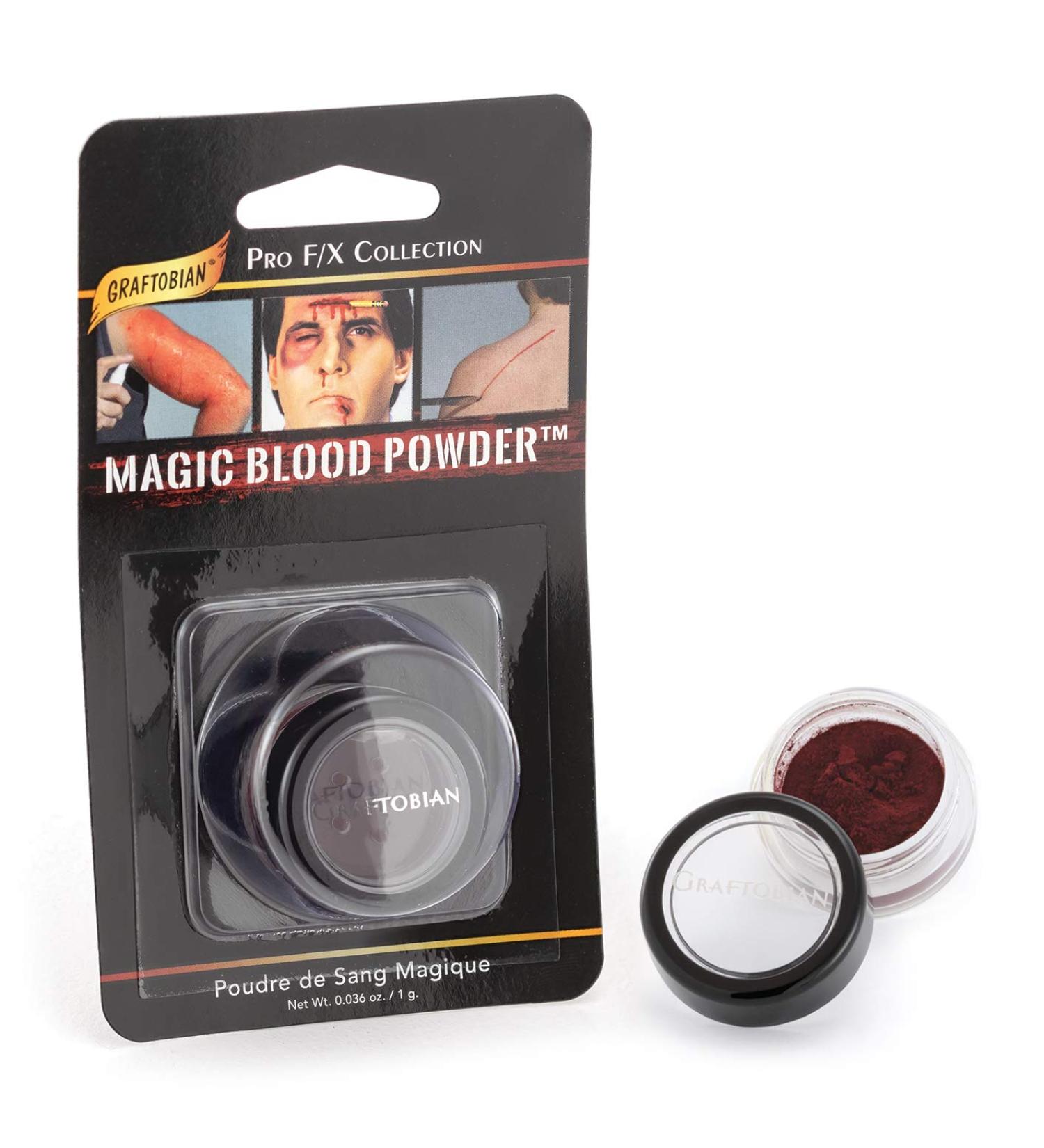 Graftobian Magic Blood Powder Shaker - Special FX Makeup (0.04 oz) | Instructions Included - Buy Online on SooperMarket.com