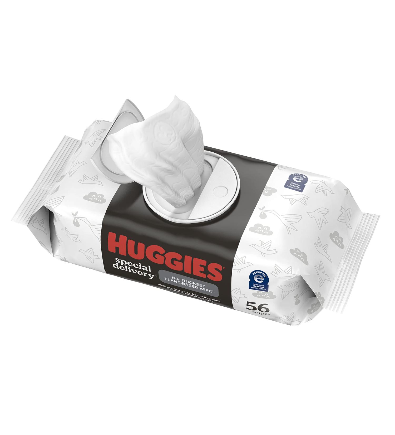 Hypoallergenic Unscented Huggies Special Delivery Baby Wipes - Safe for Sensitive Skin - 99% Purified Water - 56 Count - Buy Online on SooperMarket.com