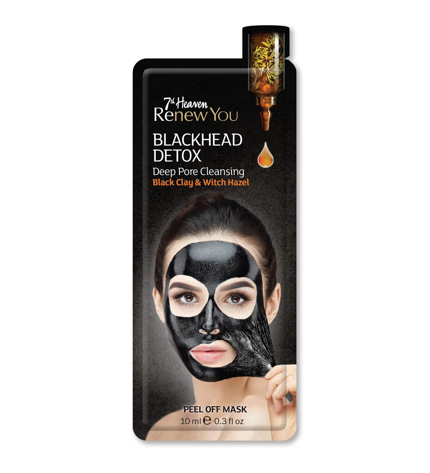 7th Heaven Renew You Blackhead Detox Deep Pore Cleansing Peel Off Mask Black Clay and Witch Hazel 0.021 Kg - Buy Online on SooperMarket.com