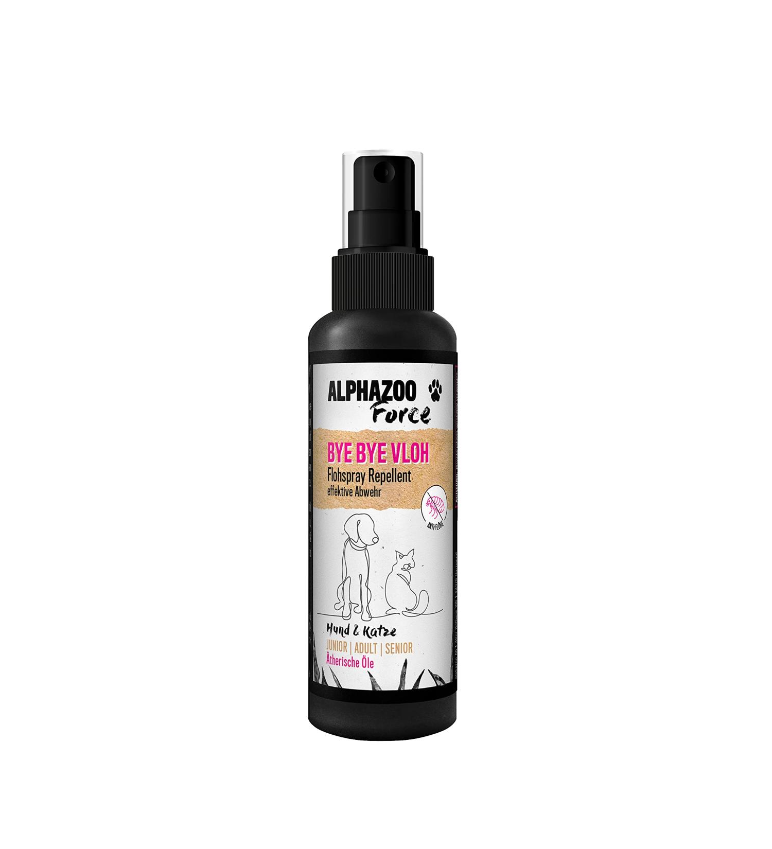 Alphazoo ByeByeVloh Anti Flea Spray 100ml | Natural Flea Remedy for Cats Dogs & Horses | Immediate & Long-Term Itch Relief - Buy Online on SooperMarket.com