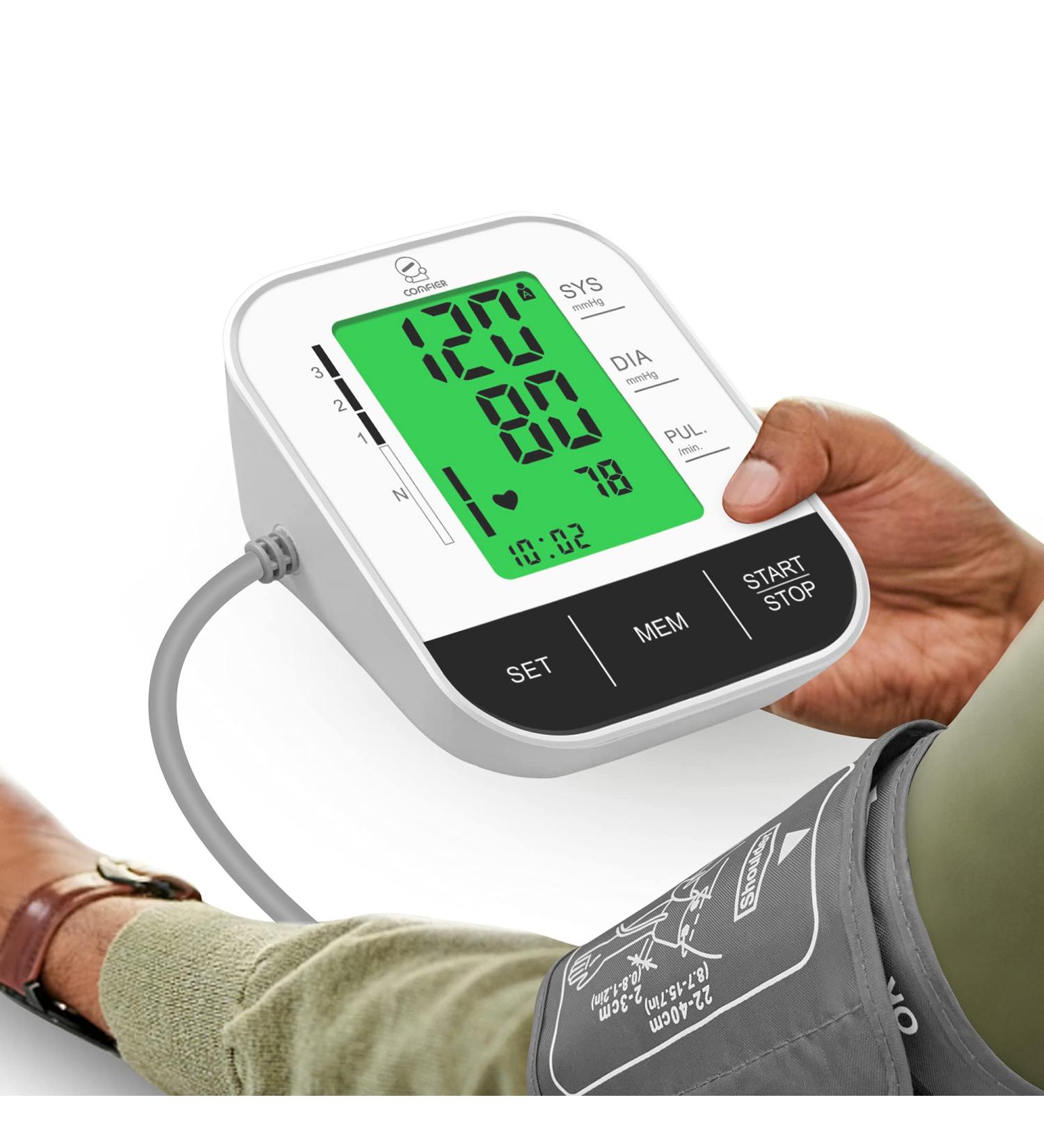 Comfier Arm Blood Pressure Monitor with Irregular Heartbeat Detection - Large LCD Display, Voice Broadcast, Dual User Modes - Home BP Tester with Carry Case - Buy Online on SooperMarket.com
