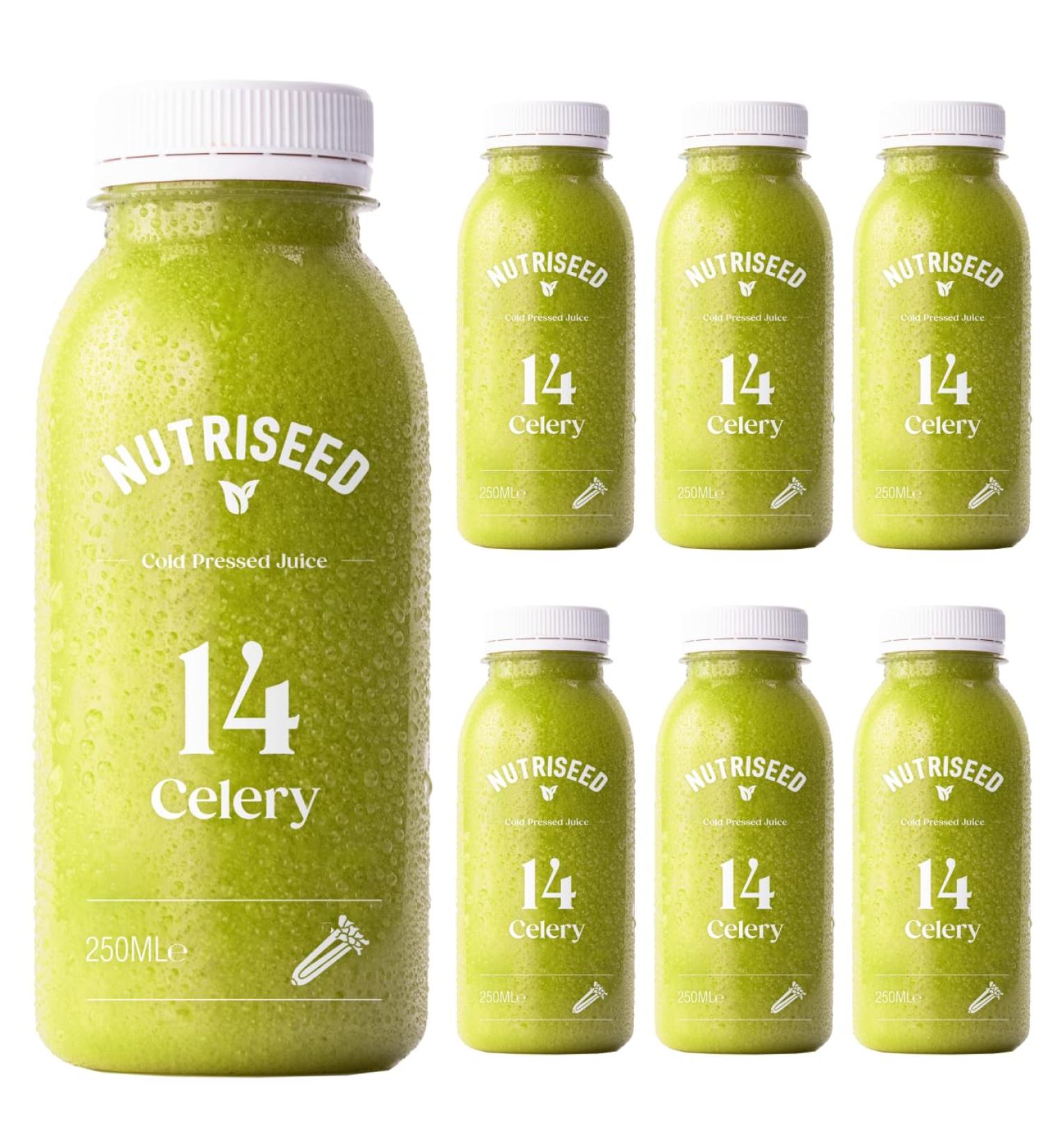 Nutriseed Celery Juice 6 x 250ml Cold Pressed Juice Celery Juice containing Celery Spinach & Lemon