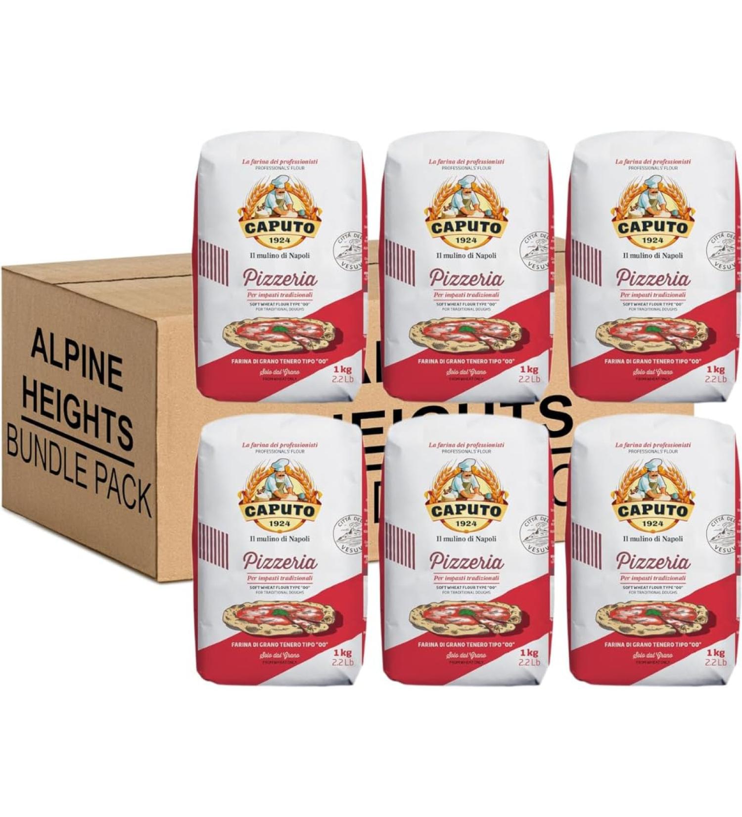 Alpine Heights Bundle Pack - Caputo Pizzeria Flour Premium Italian Type '00' Flour 1kg - Pack of 6 - Buy Online on SooperMarket.com