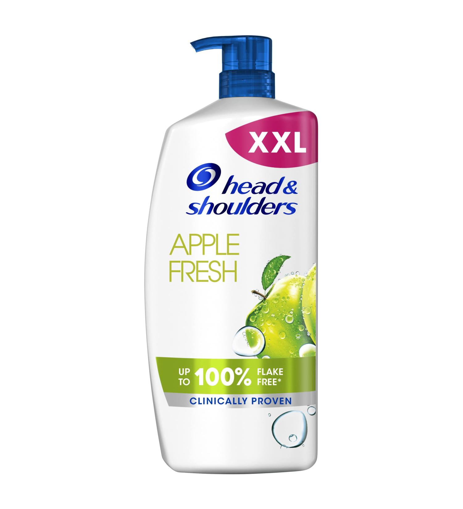 Head & Shoulders Apple Fresh Anti Dandruff Shampoo 1000ml - 100% Flake Free & Clinically Proven - Daily Use for Clean Feeling Hair and Scalp - XXL Size - Buy Online on SooperMarket.com