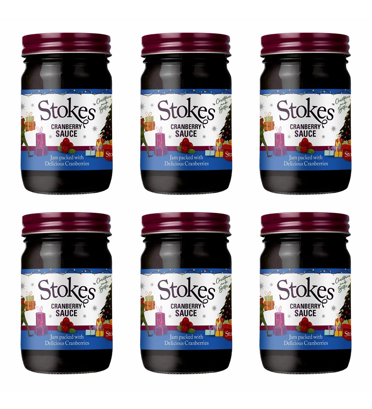 Stokes Cranberry Sauce in Limited Edition Christmas Jar 415g - Pack of 6