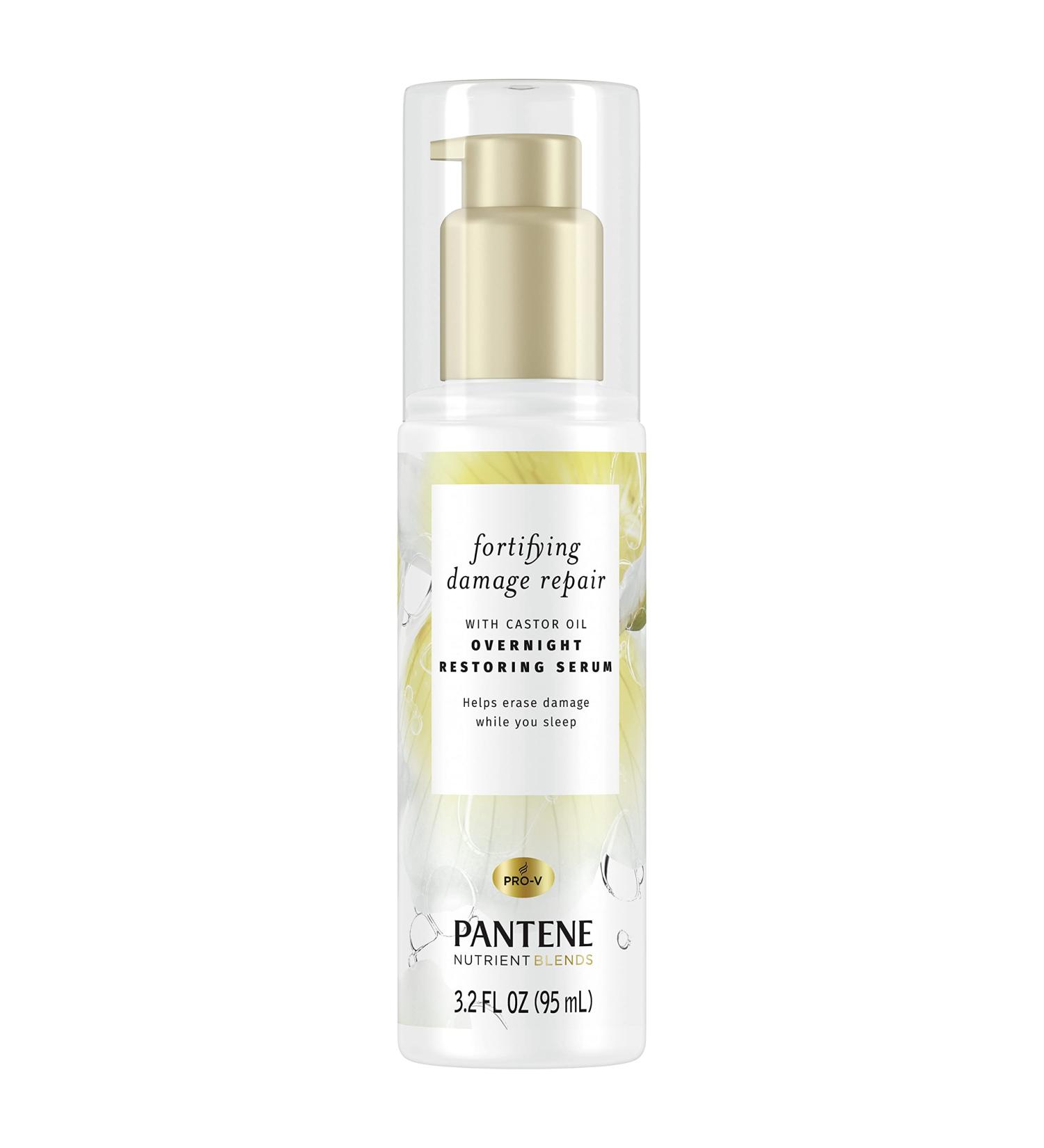 Pantene Fortifying Damage Repair Overnight Serum, Sulfate Free, Nutrient Blends, 3.2 fl oz