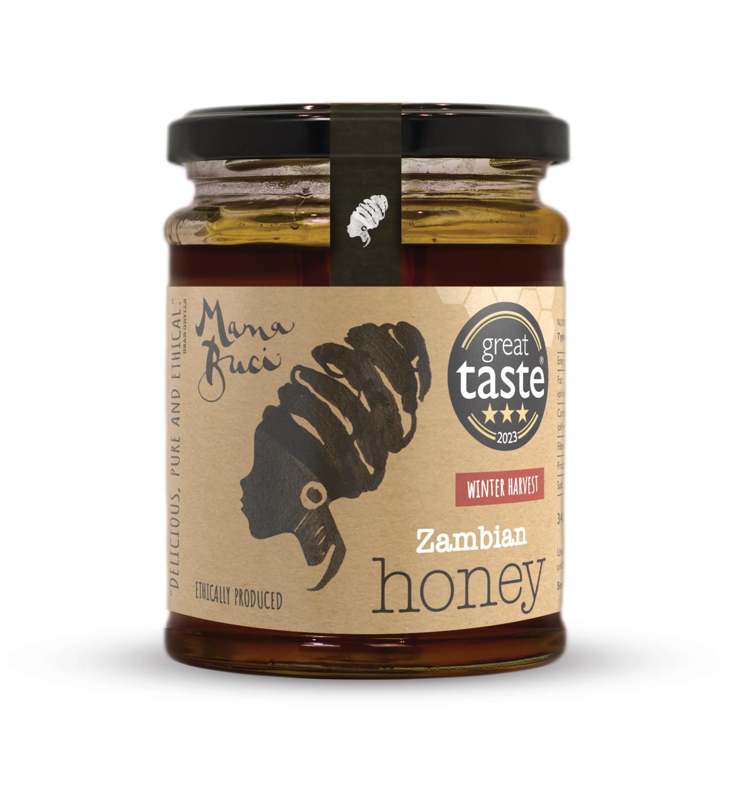 Mama Buci Top Bar Hive Zambian Pure Honey Ethically Produced Winter Harvest 340 g Dark - Buy Online on SooperMarket.com