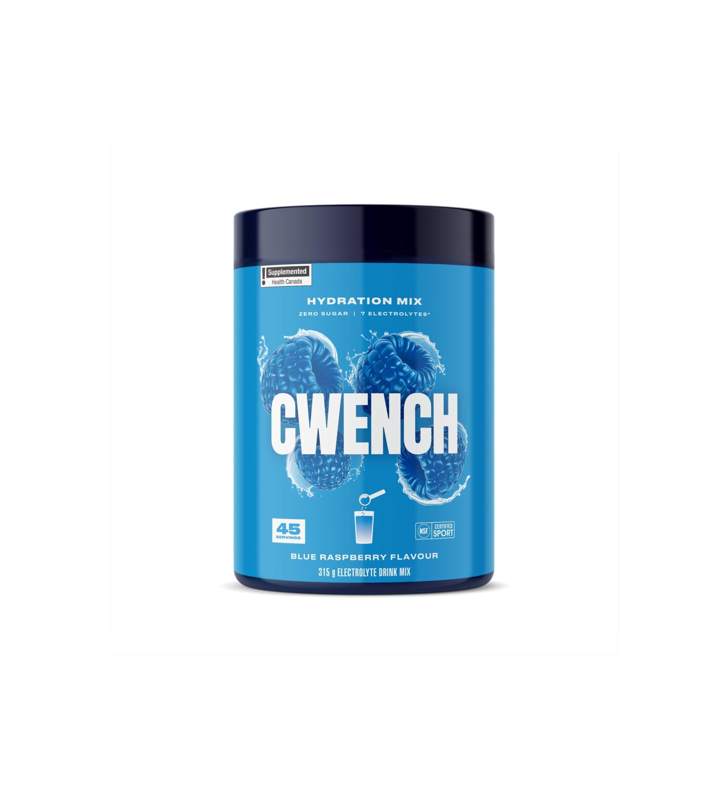 Cwench Electrolyte Hydration Blue Raspberry Drink Mix 45 Servings 315g Blue Raspberry 315g (Pack of 1) - Buy Online on SooperMarket.com