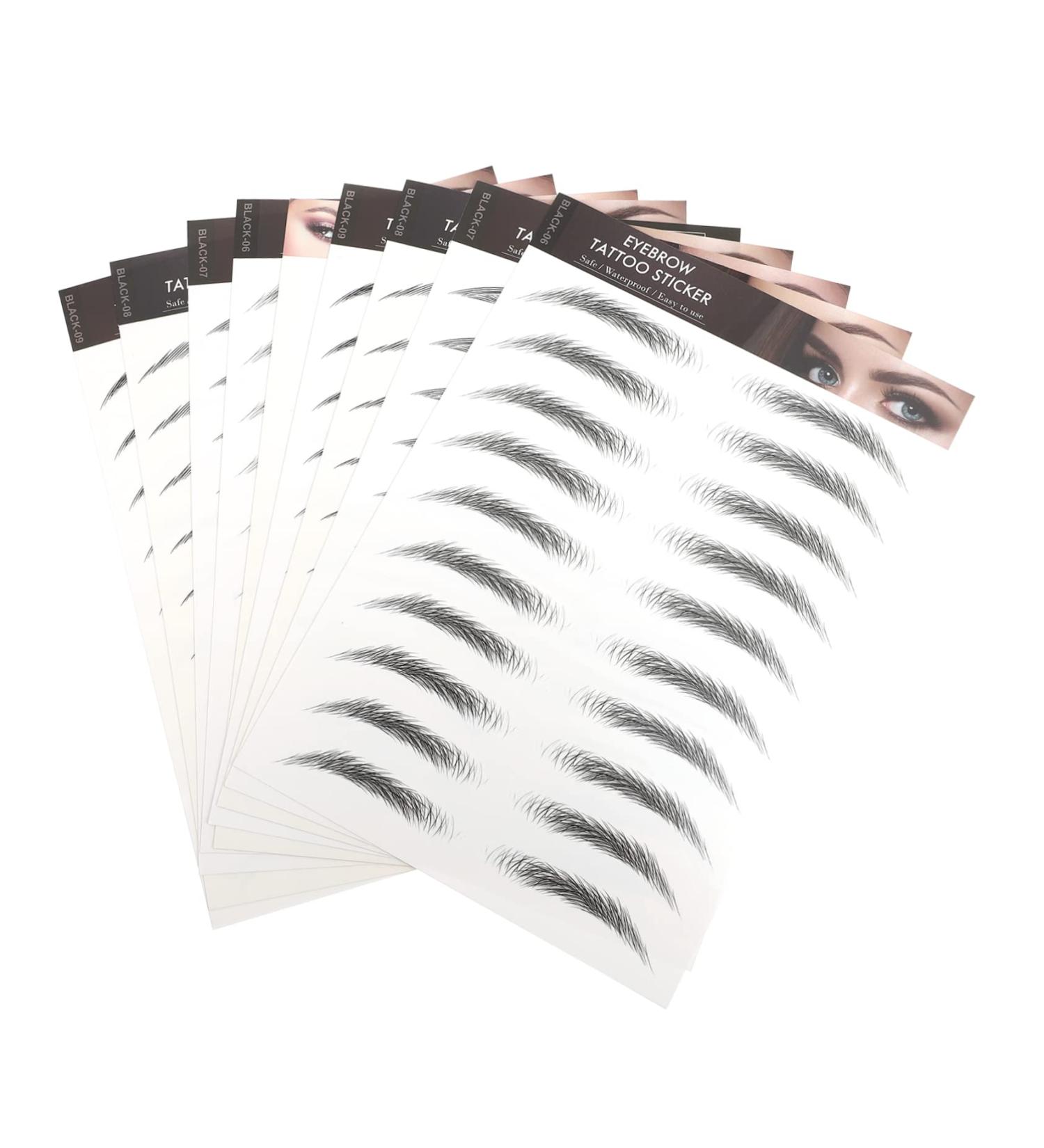 Beavorty 10pcs Imitation Eco Eyebrow Sticker Stickers Imitation Eyebrow Sticker Black Eyebrows 3d - Buy Online on SooperMarket.com