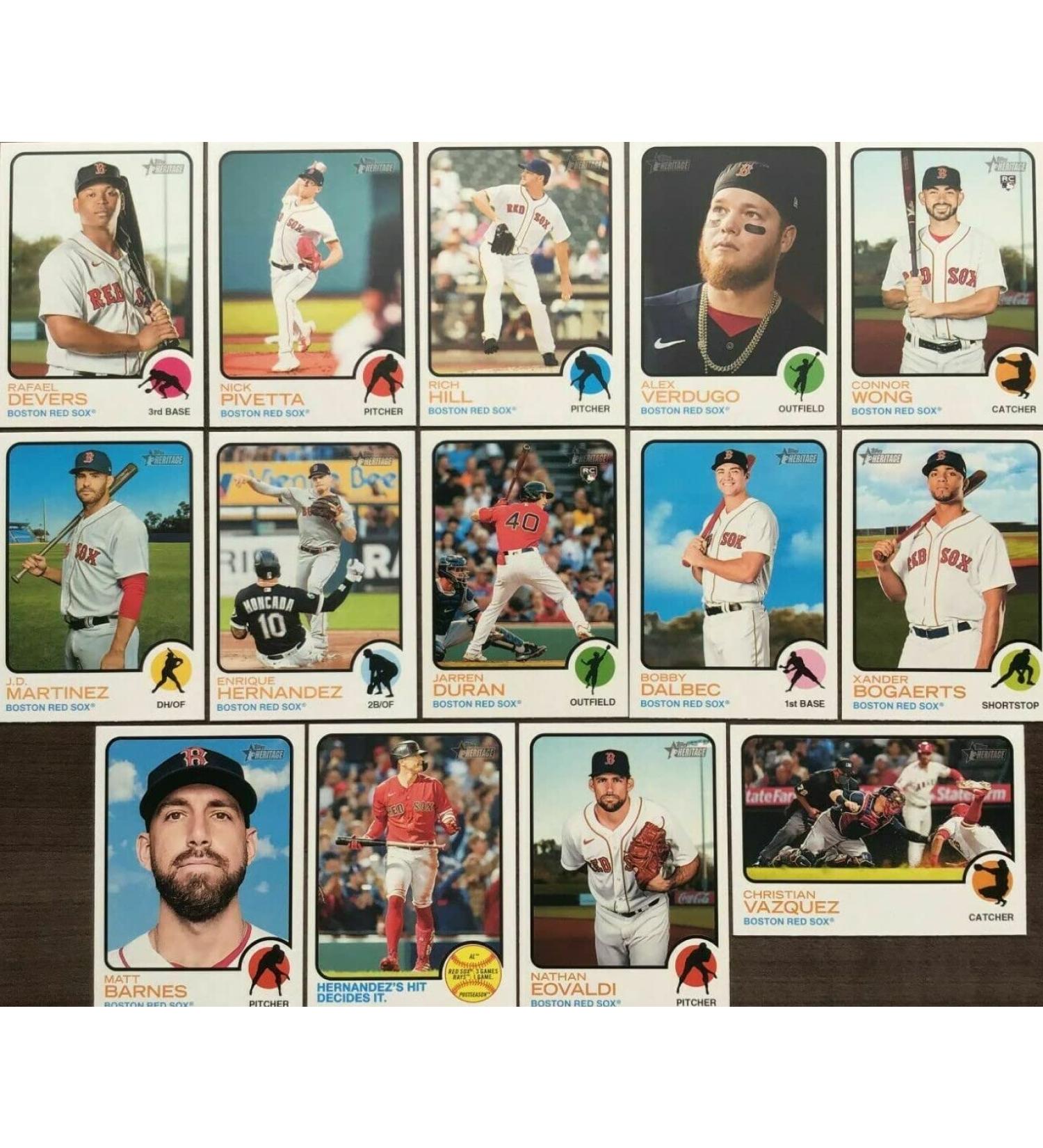 Boston Red Sox 2022 Topps Heritage 14 Card Team Set with Rafael Devers  Xander Bogaerts and Rookie Cards Plus - Buy Online on SooperMarket.com