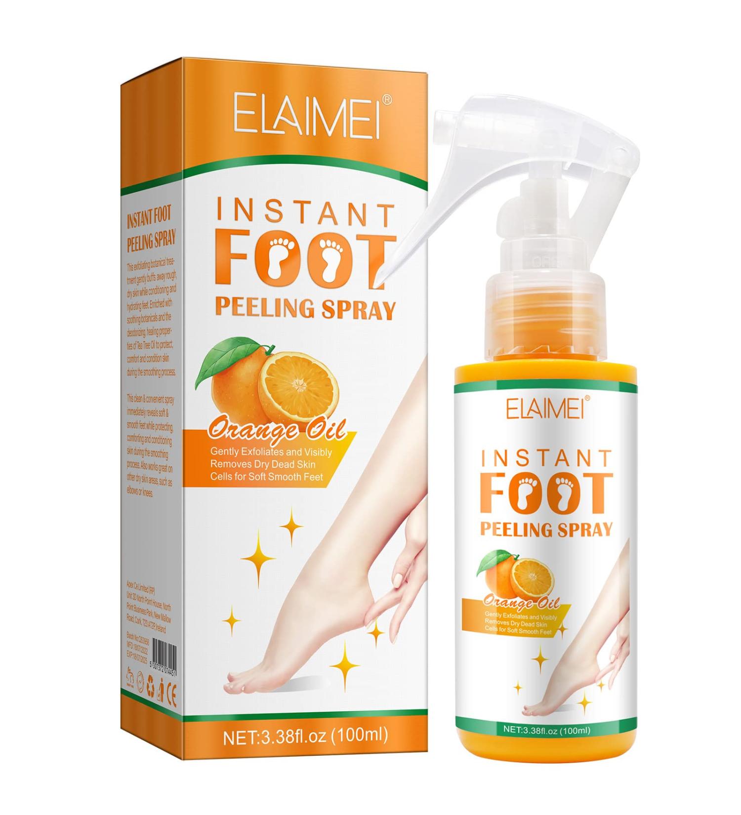 Orange Foot Peel Spray for Quick Callus Removal and Foot Care - 100mL - Buy Online on SooperMarket.com